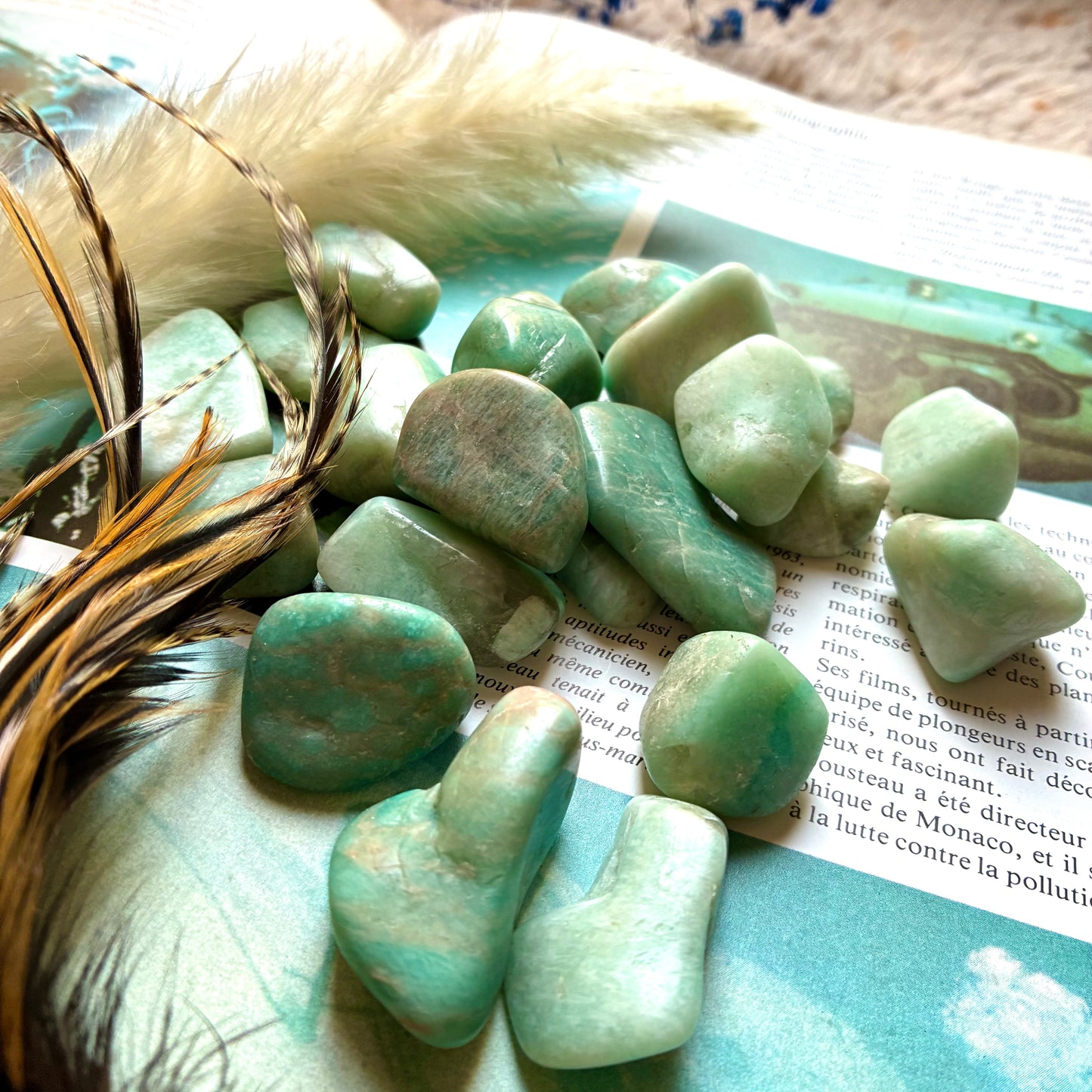 Pierre roulée d'Amazonite