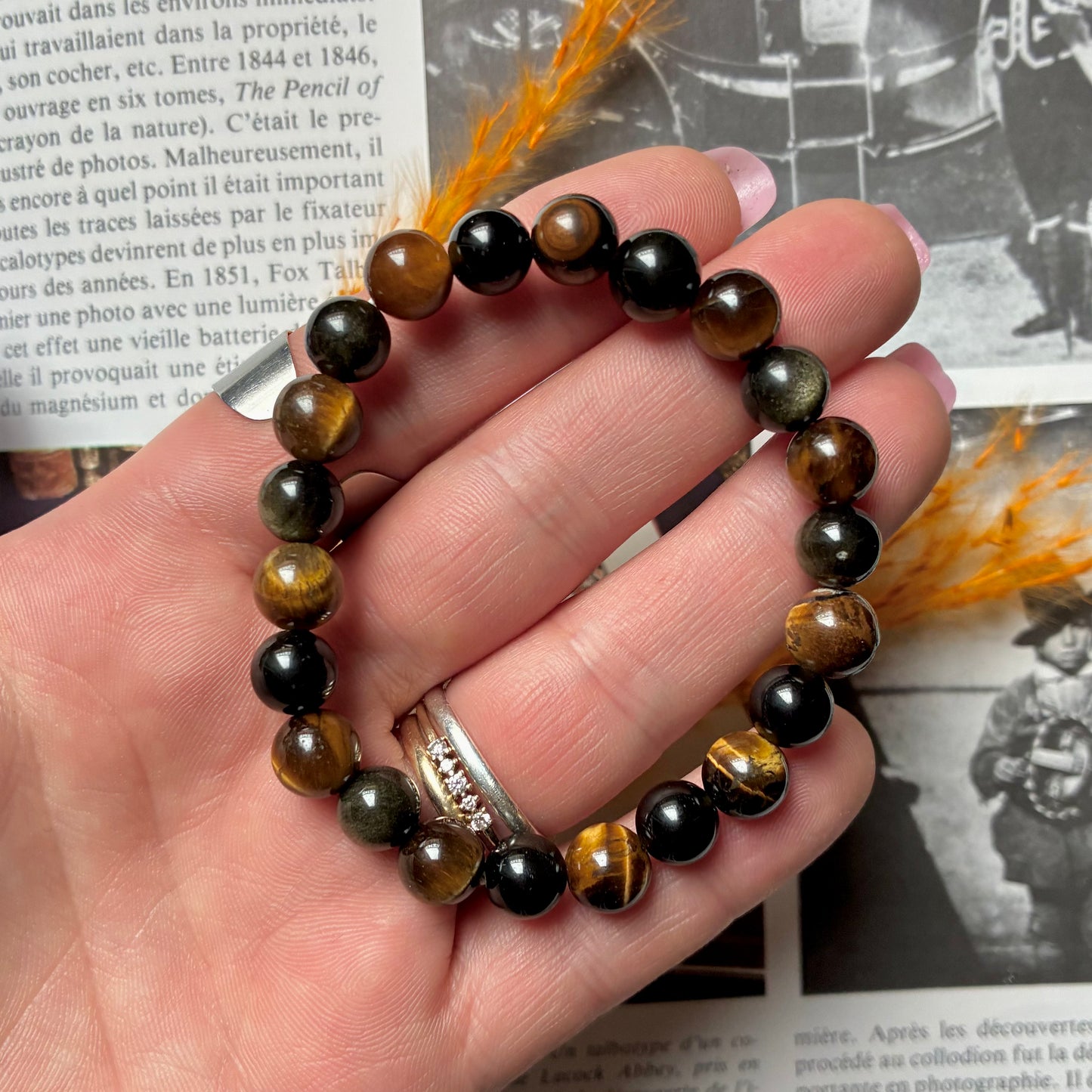 Oeil de tigre et Obsidienne dorée "protection"