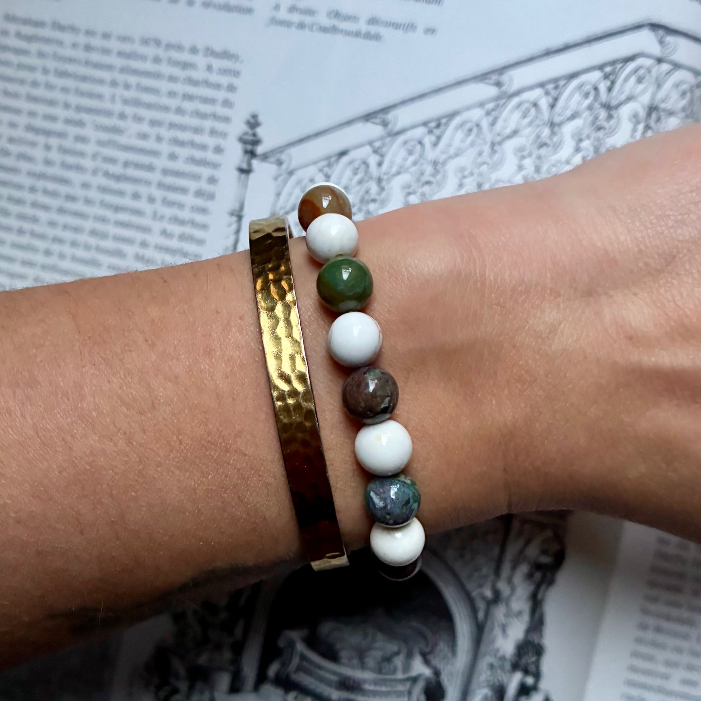 Magnésite et Agate Indienne " stabilité "