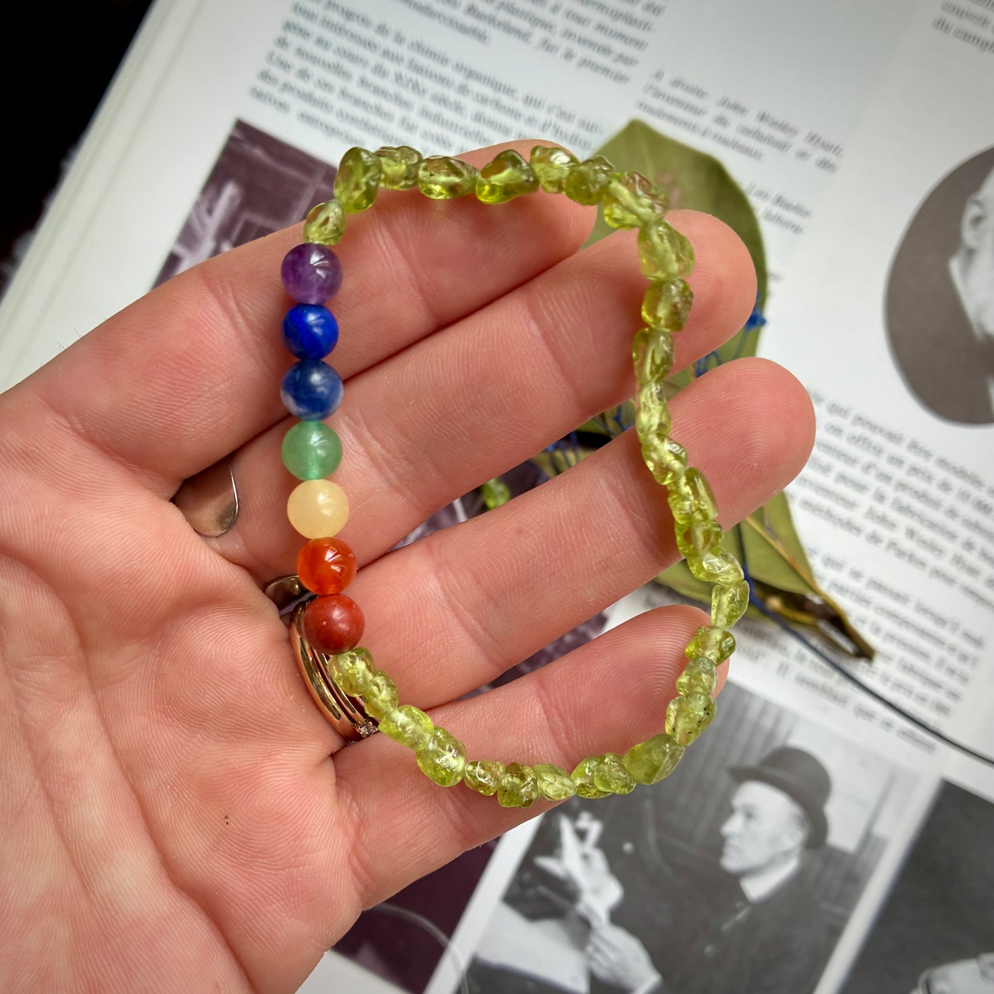 Bracelet 7 Chakras Péridot