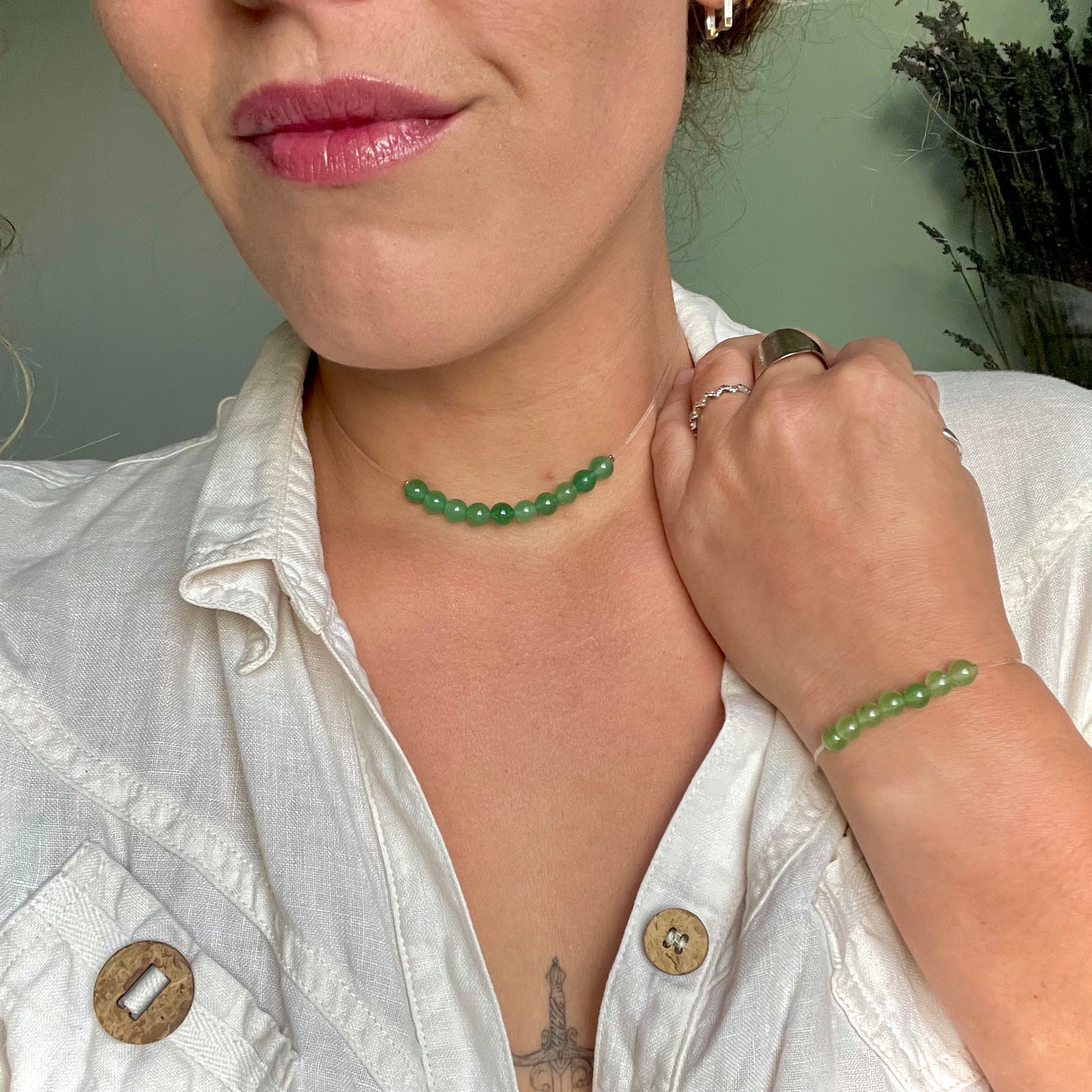 Coffret "Perles Suspendues" Aventurine