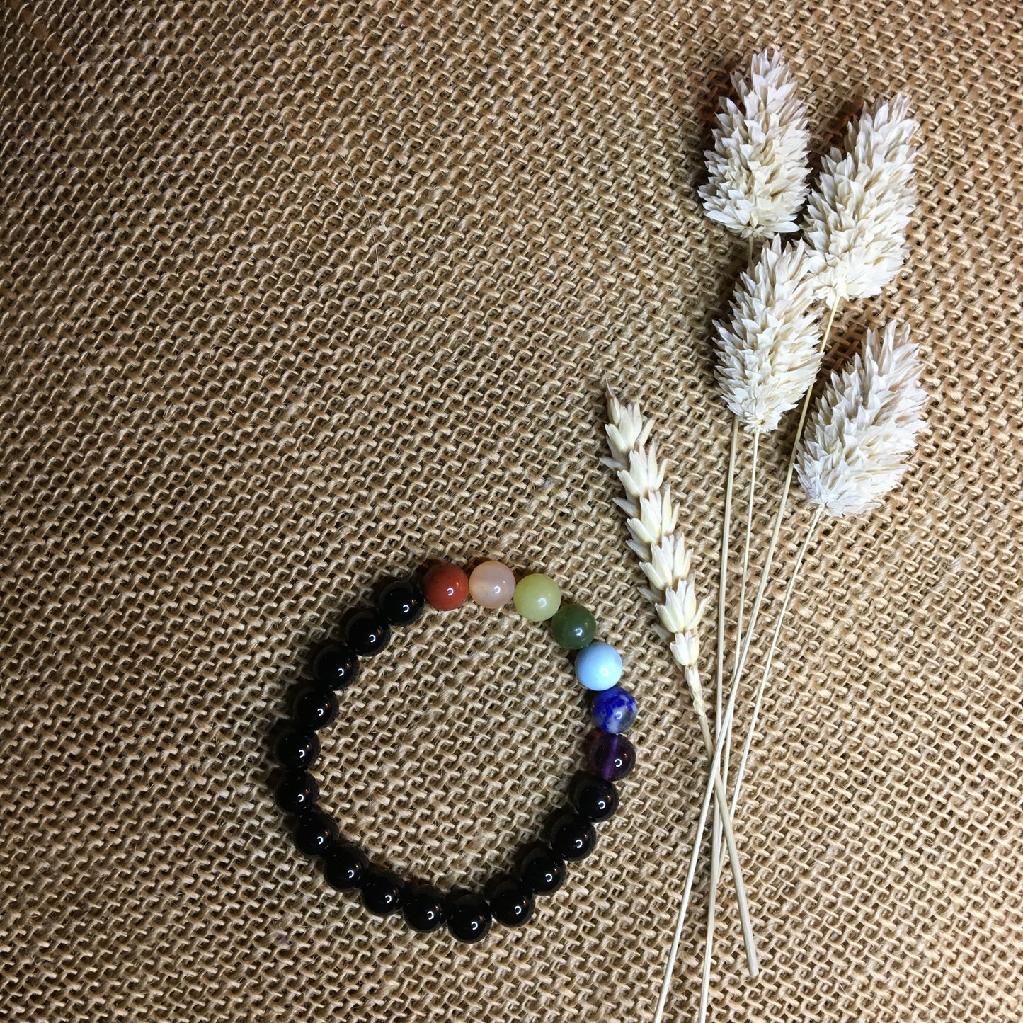 Bracelet 7 Chakras & Onyx