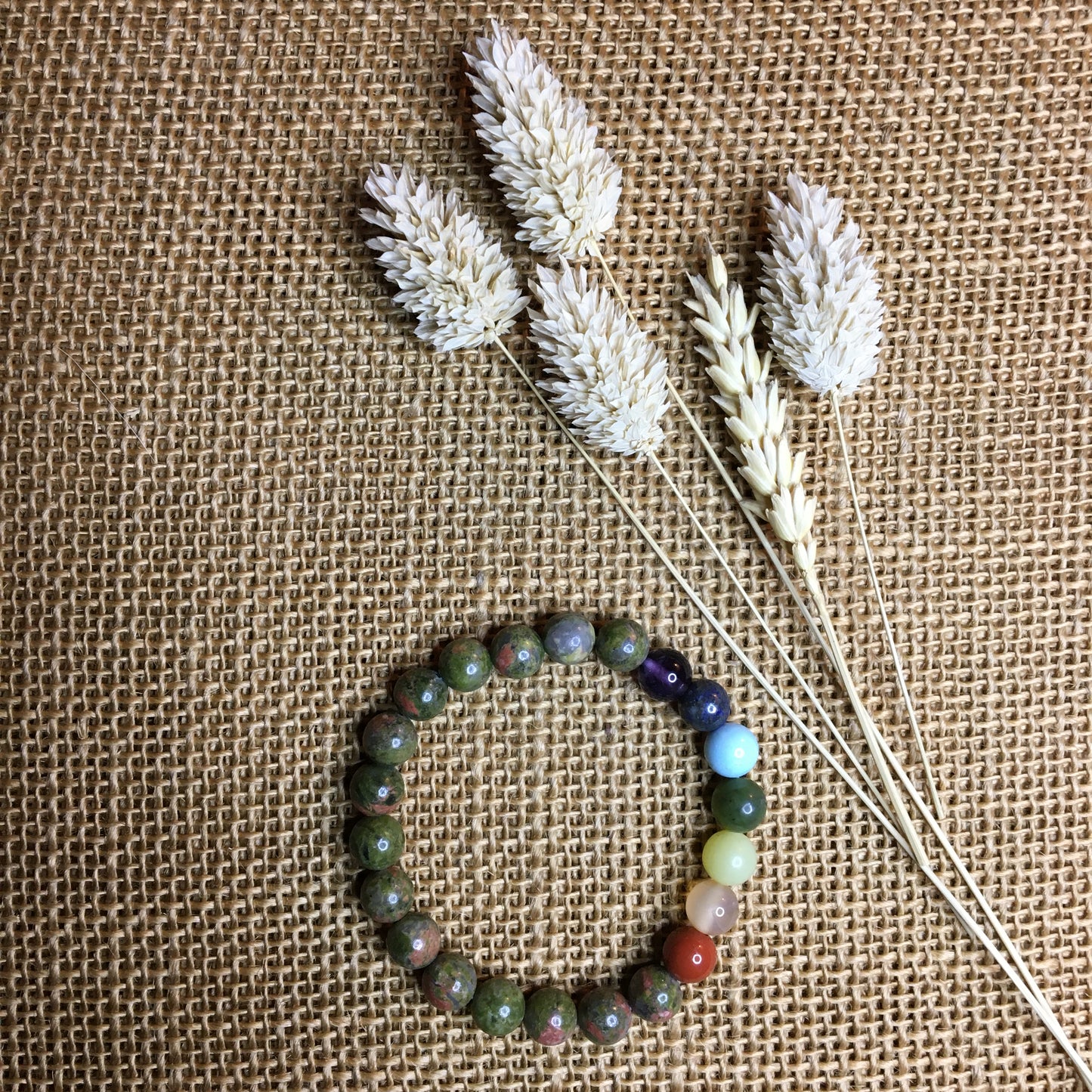 Bracelet 7 Chakras & Unakite