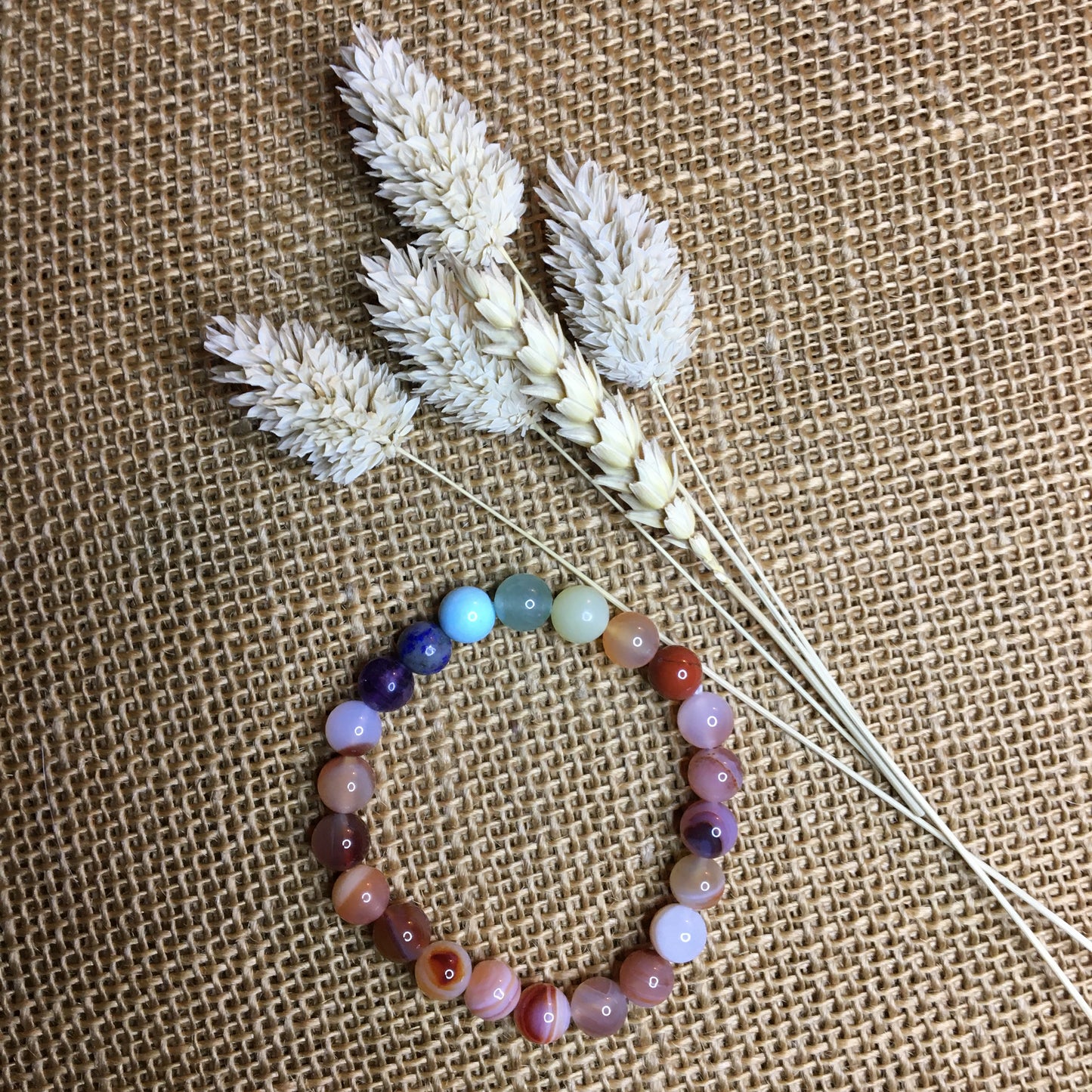 Bracelet 7 Chakras & Sardonyx