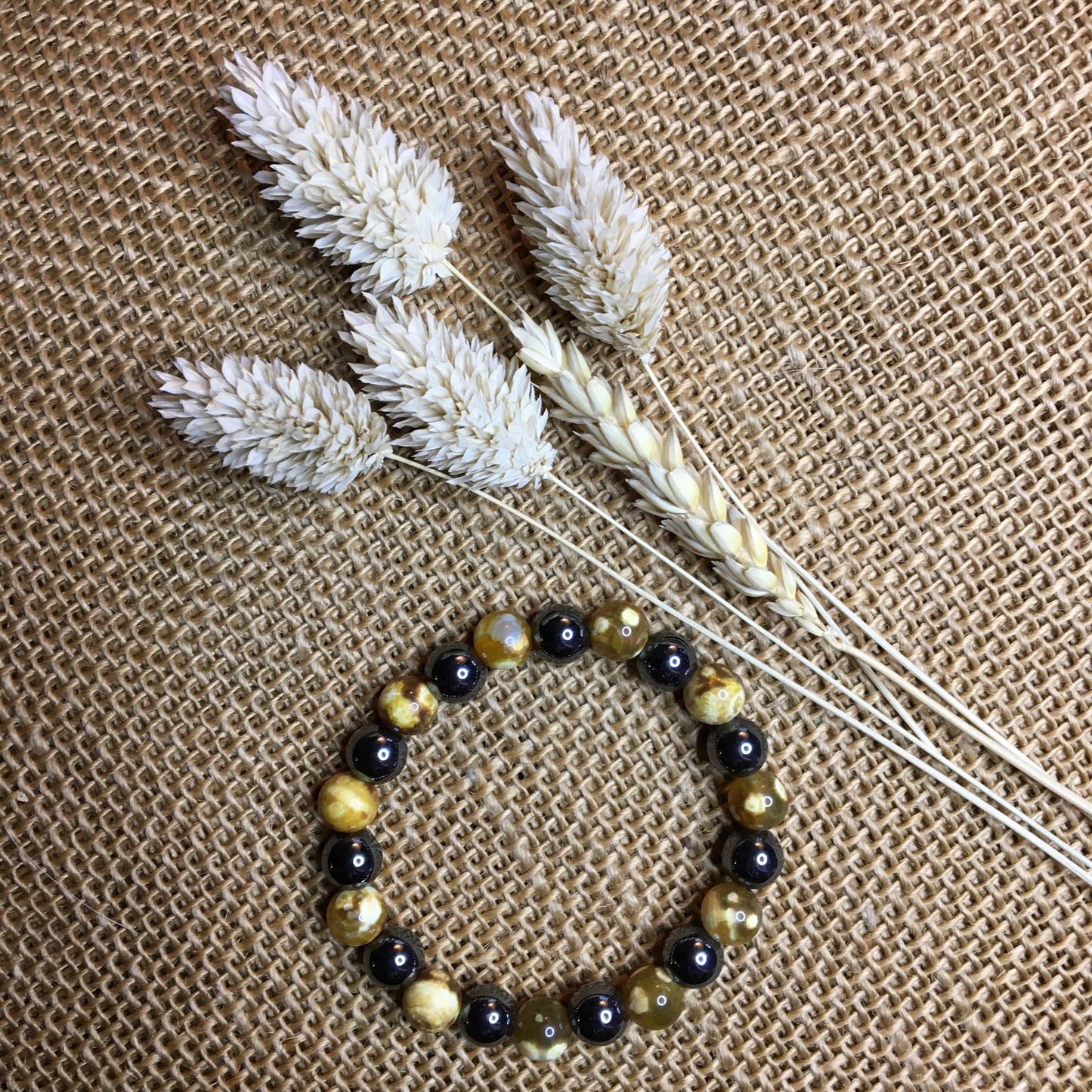 Hématite et Agate de Feu " Sérénité "