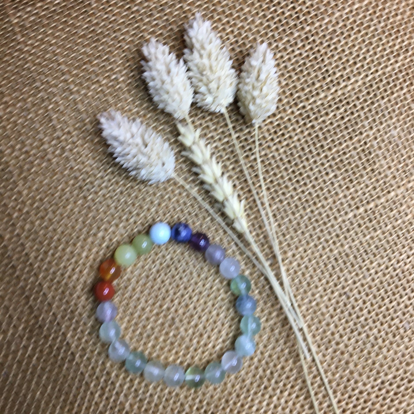 Bracelet 7 Chakras & Fluorite verte