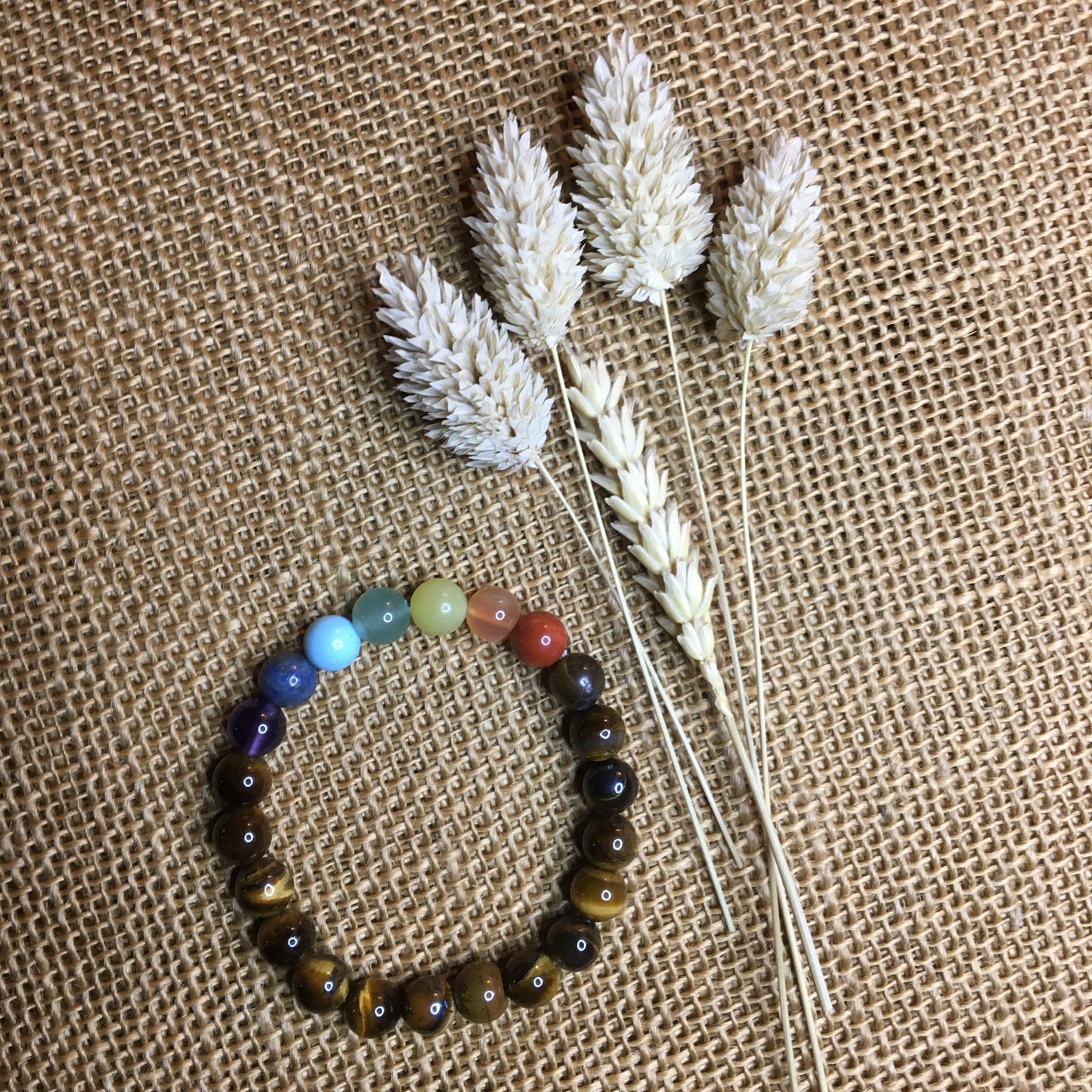 Bracelet 7 Chakras & Oeil de Tigre