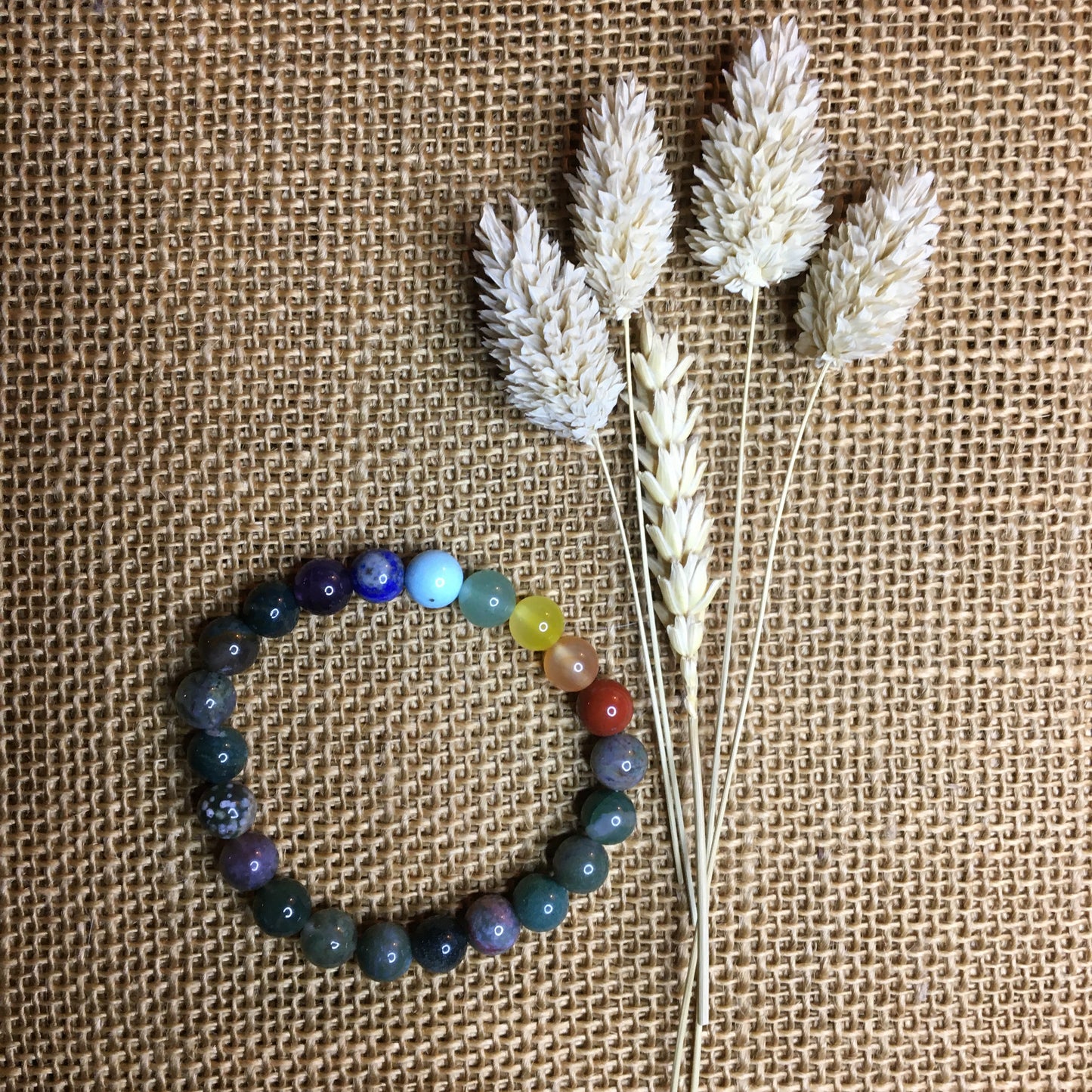 Bracelet 7 Chakras & Agate mousse