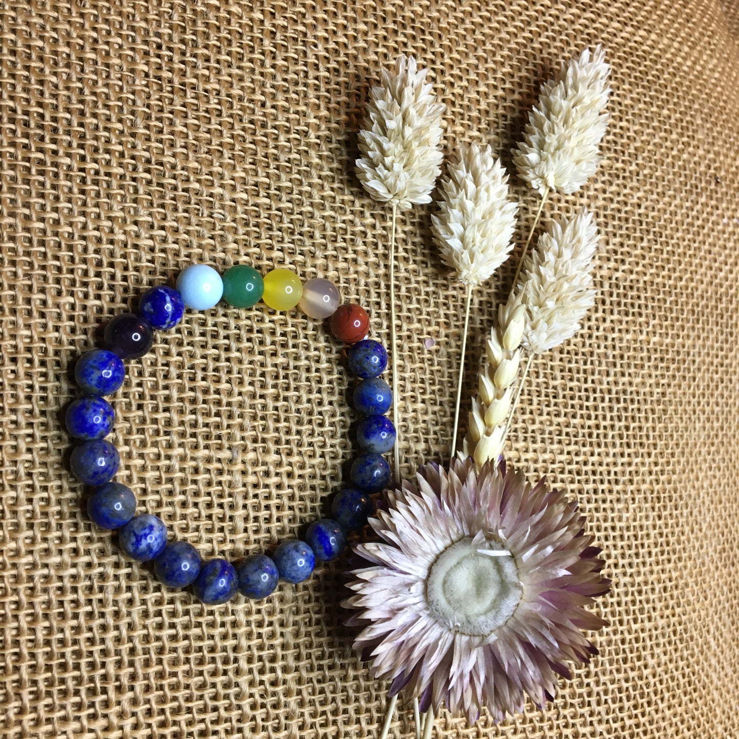 Bracelet 7 Chakras & Lapis Lazuli