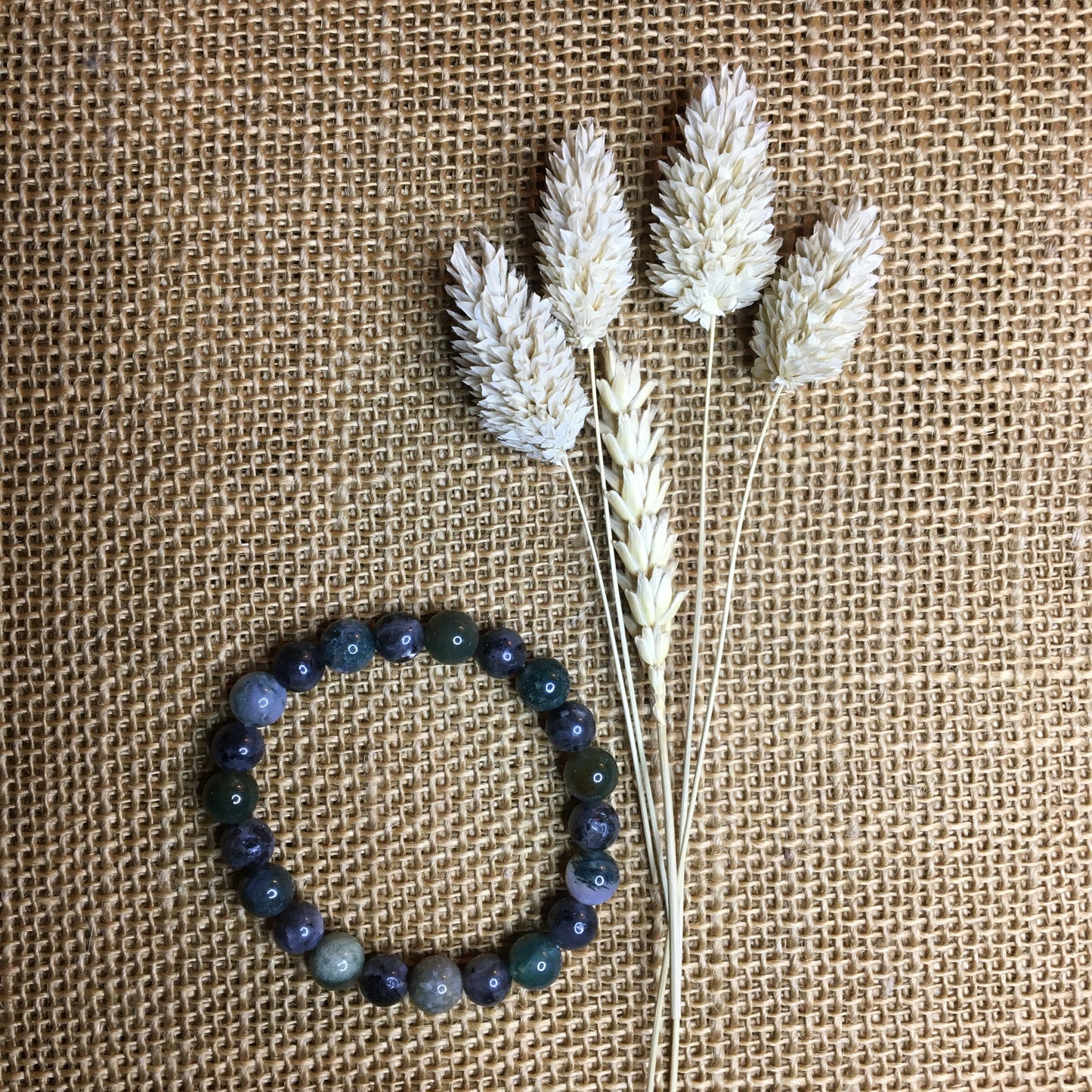 Labradorite et Agate mousse