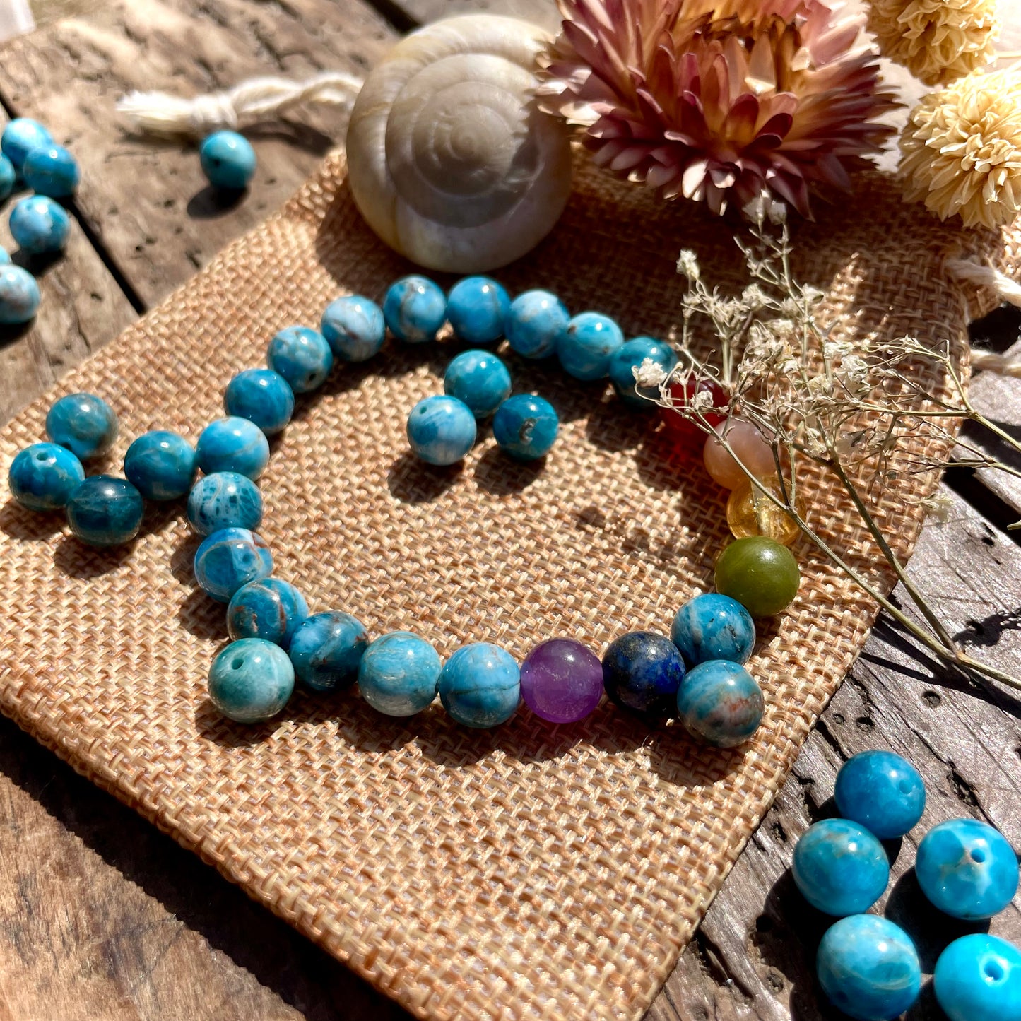 Bracelet 7 Chakras Apatite