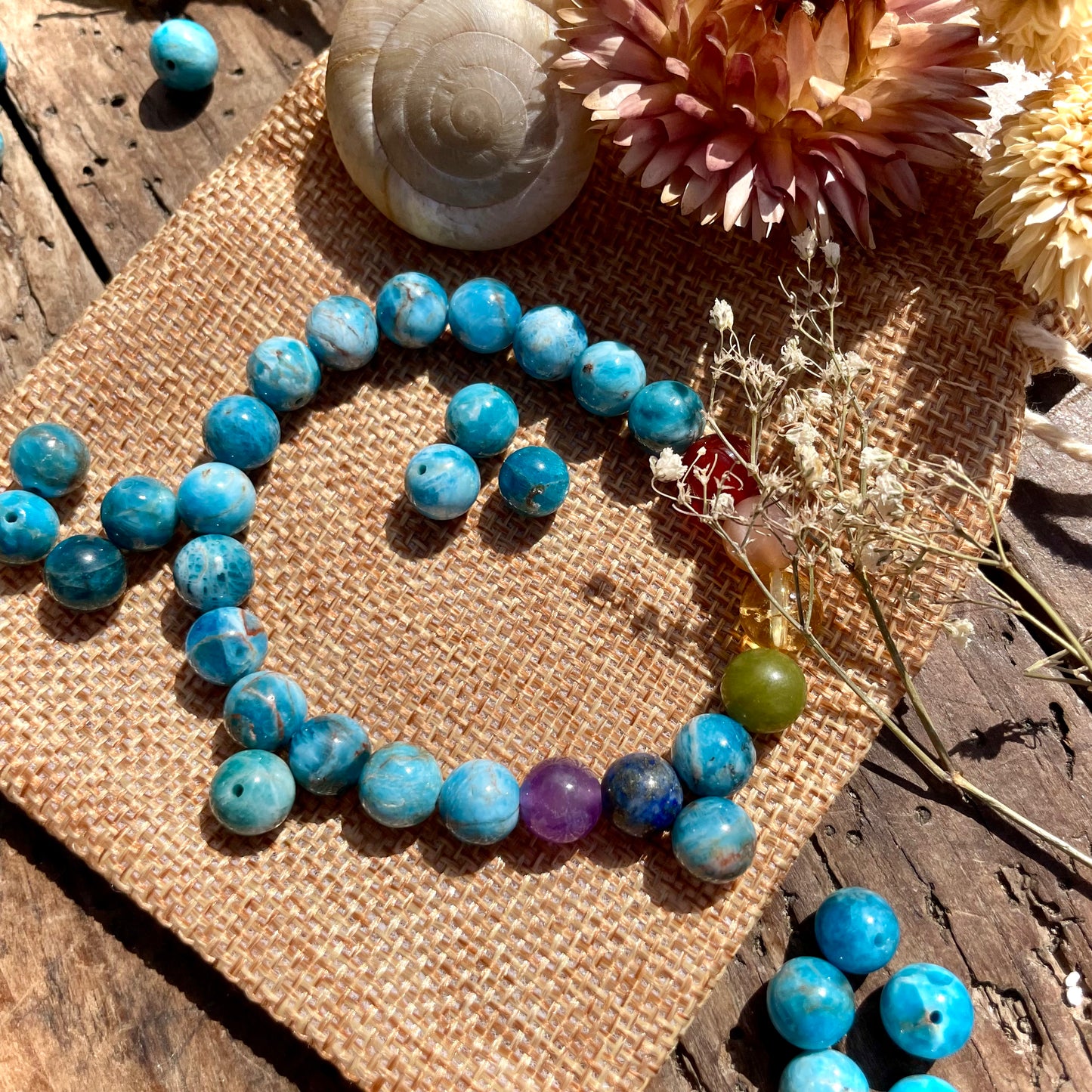Bracelet 7 Chakras Apatite