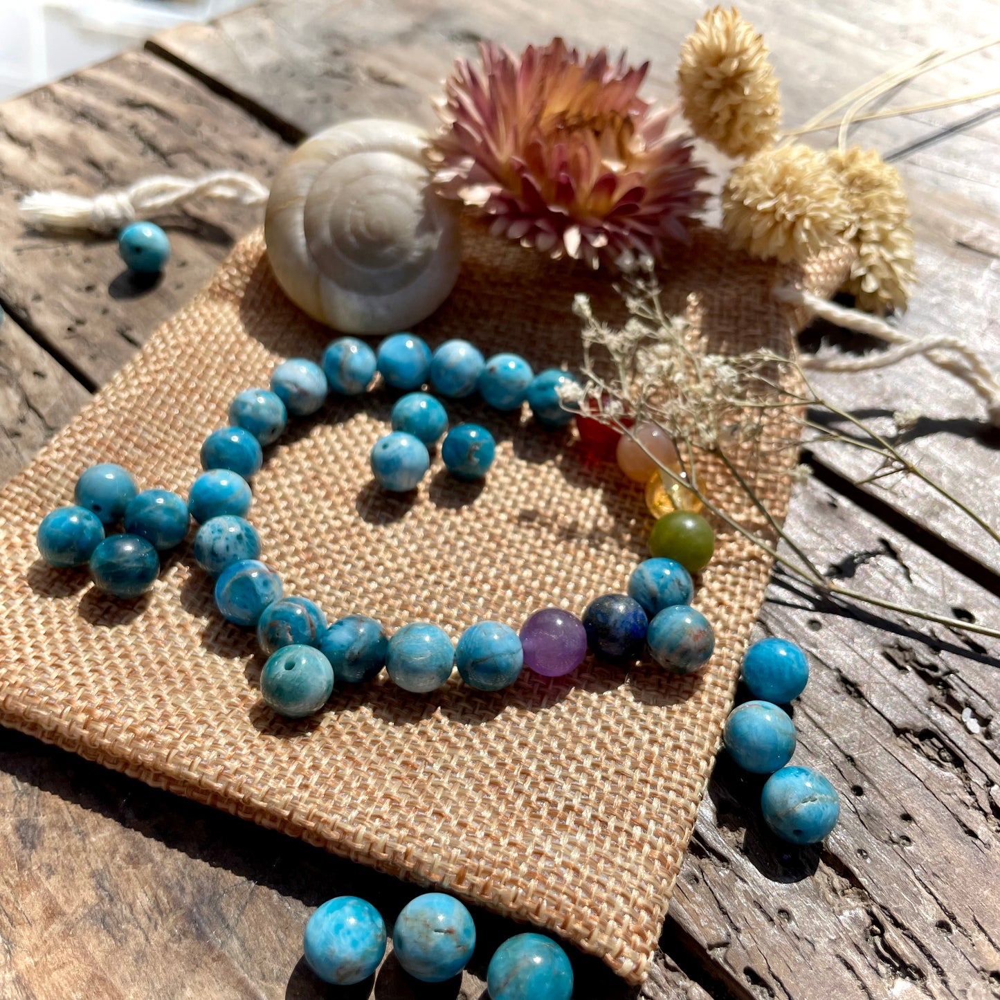 Bracelet 7 Chakras Apatite