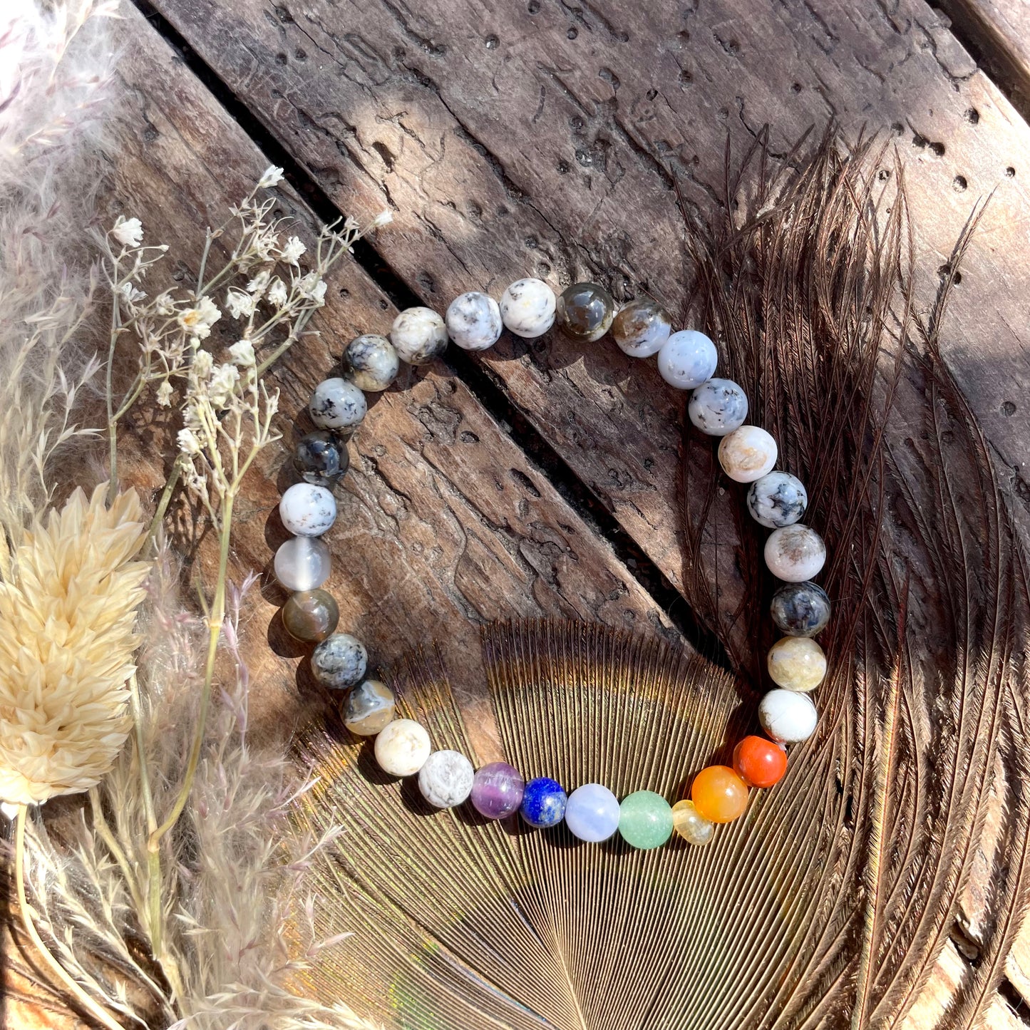 Bracelet 7 Chakras Opale africaine