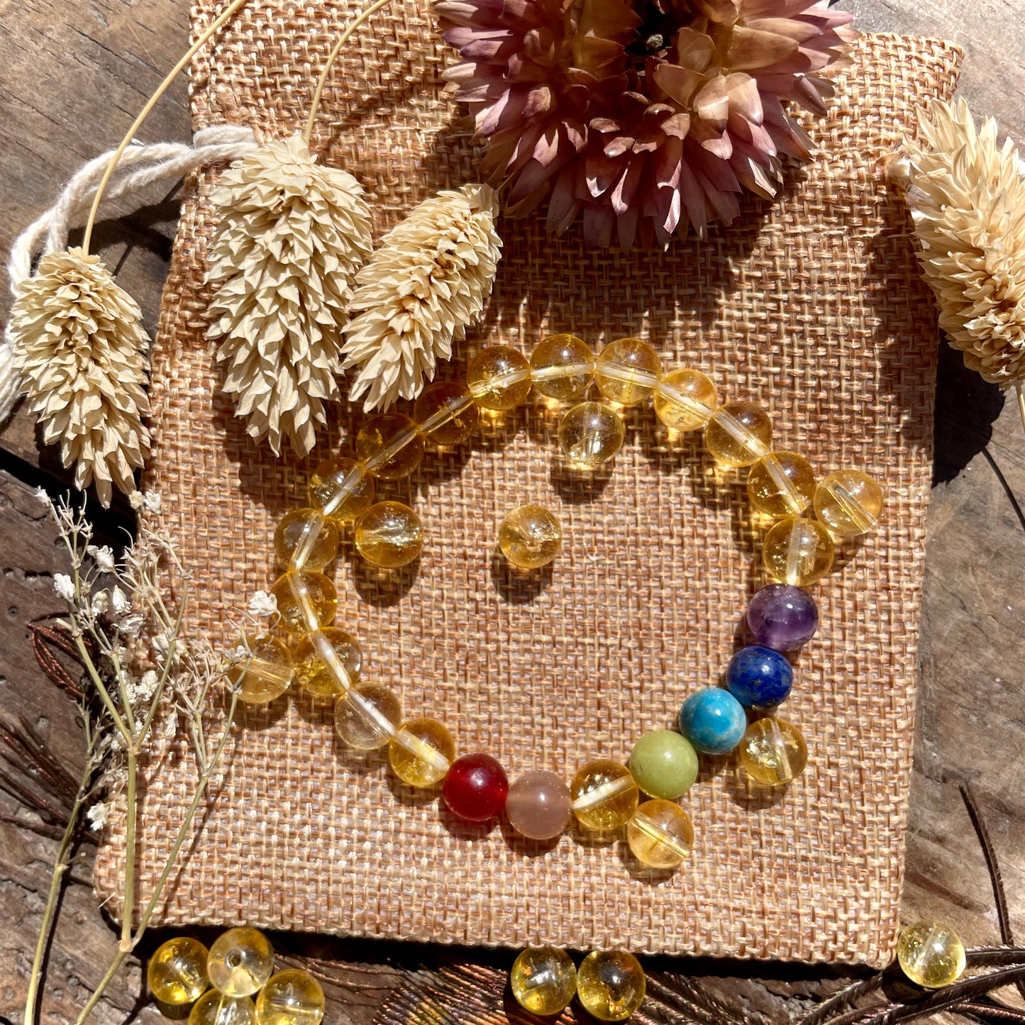 Bracelet 7 Chakras Citrine