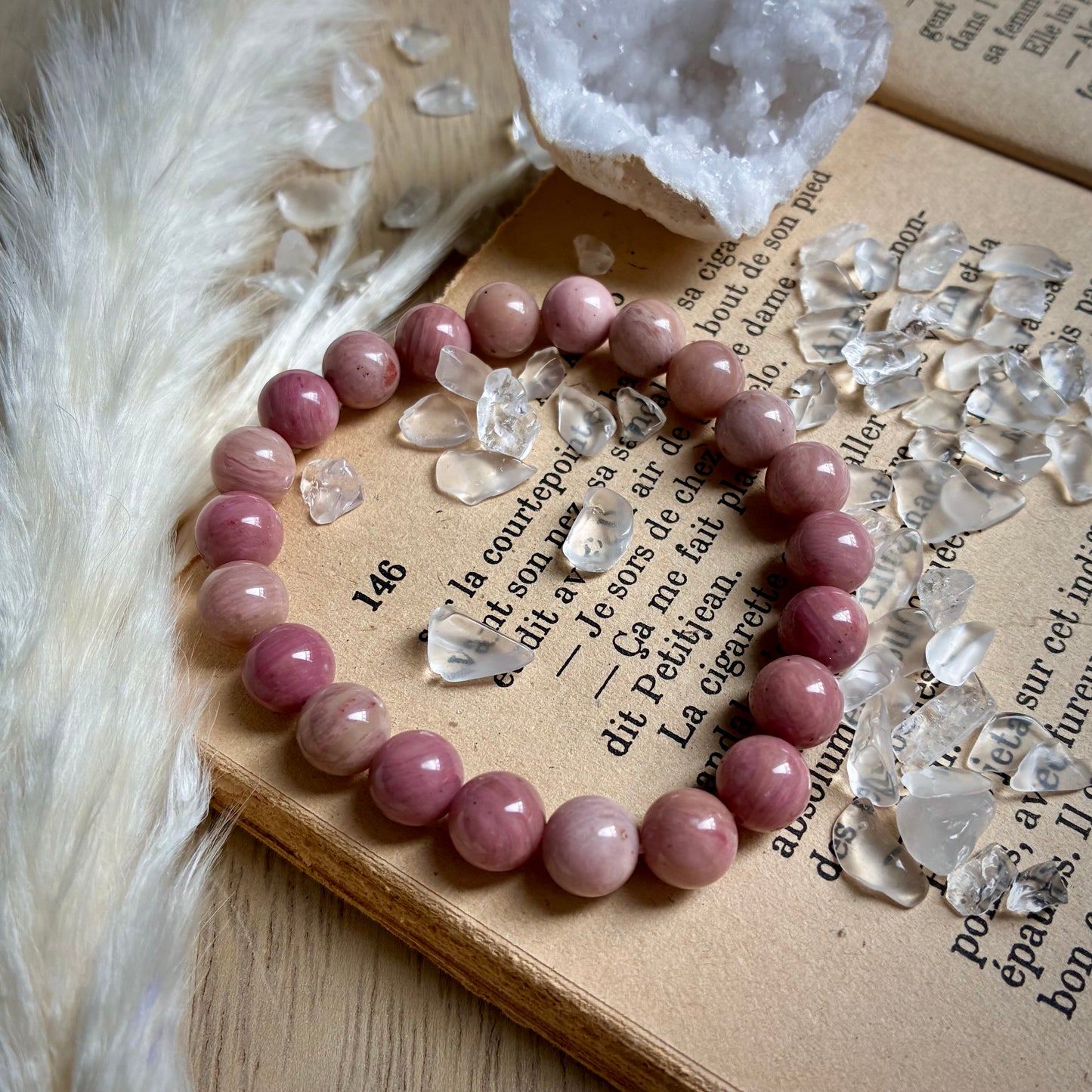 Hématite et Rhodonite " Apaisement et Amour "