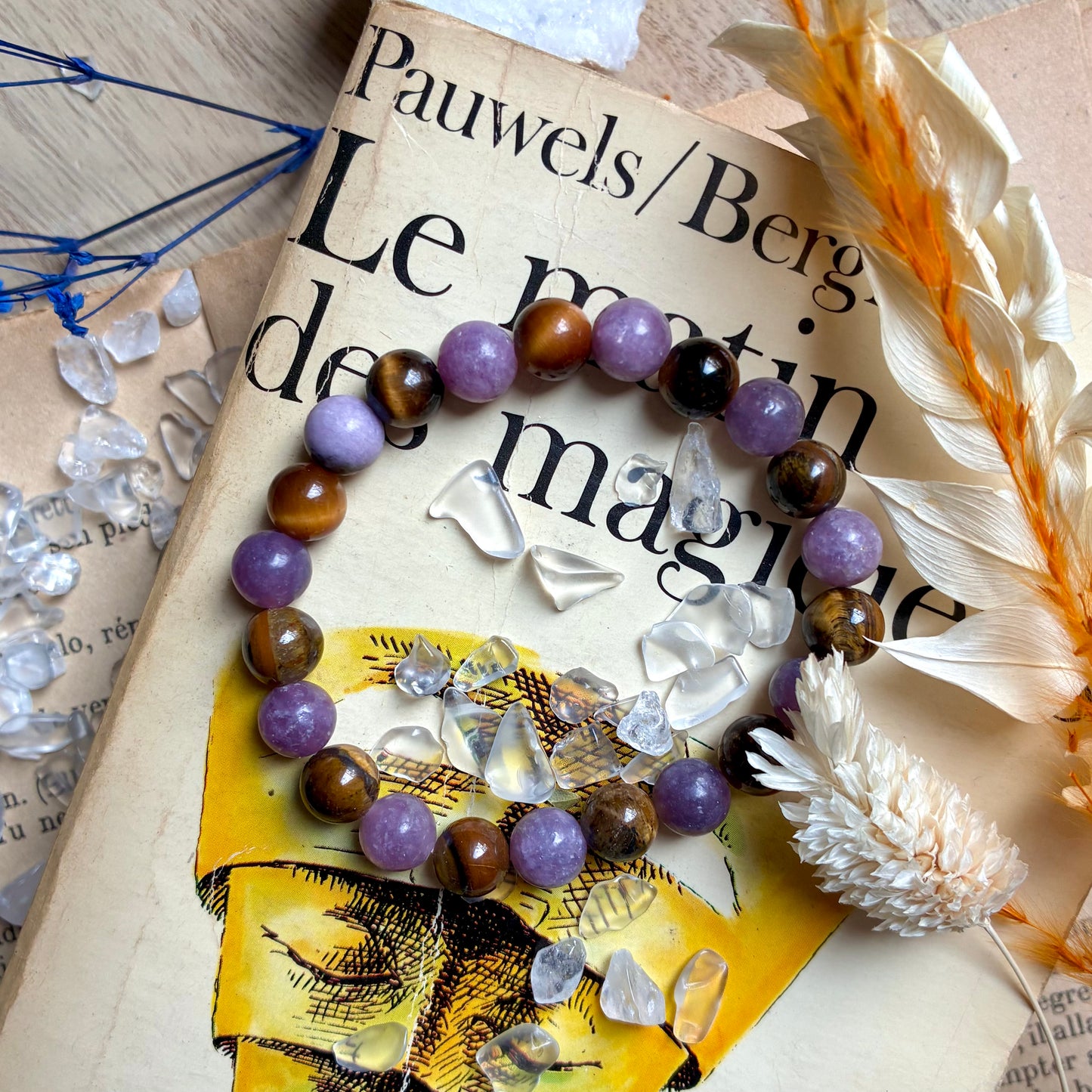 Oeil de tigre et Lépidolite « protection et bonne humeur »