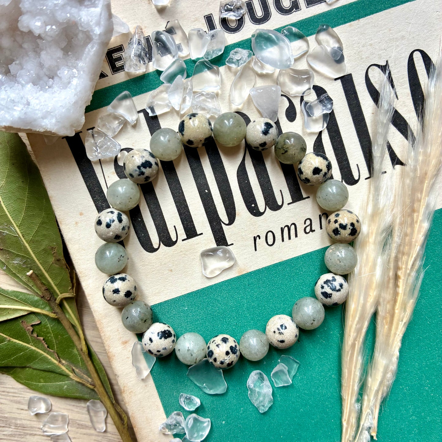 Labradorite et Jaspe Dalmatien