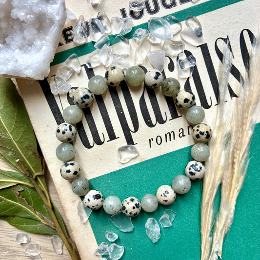 Labradorite et Jaspe Dalmatien