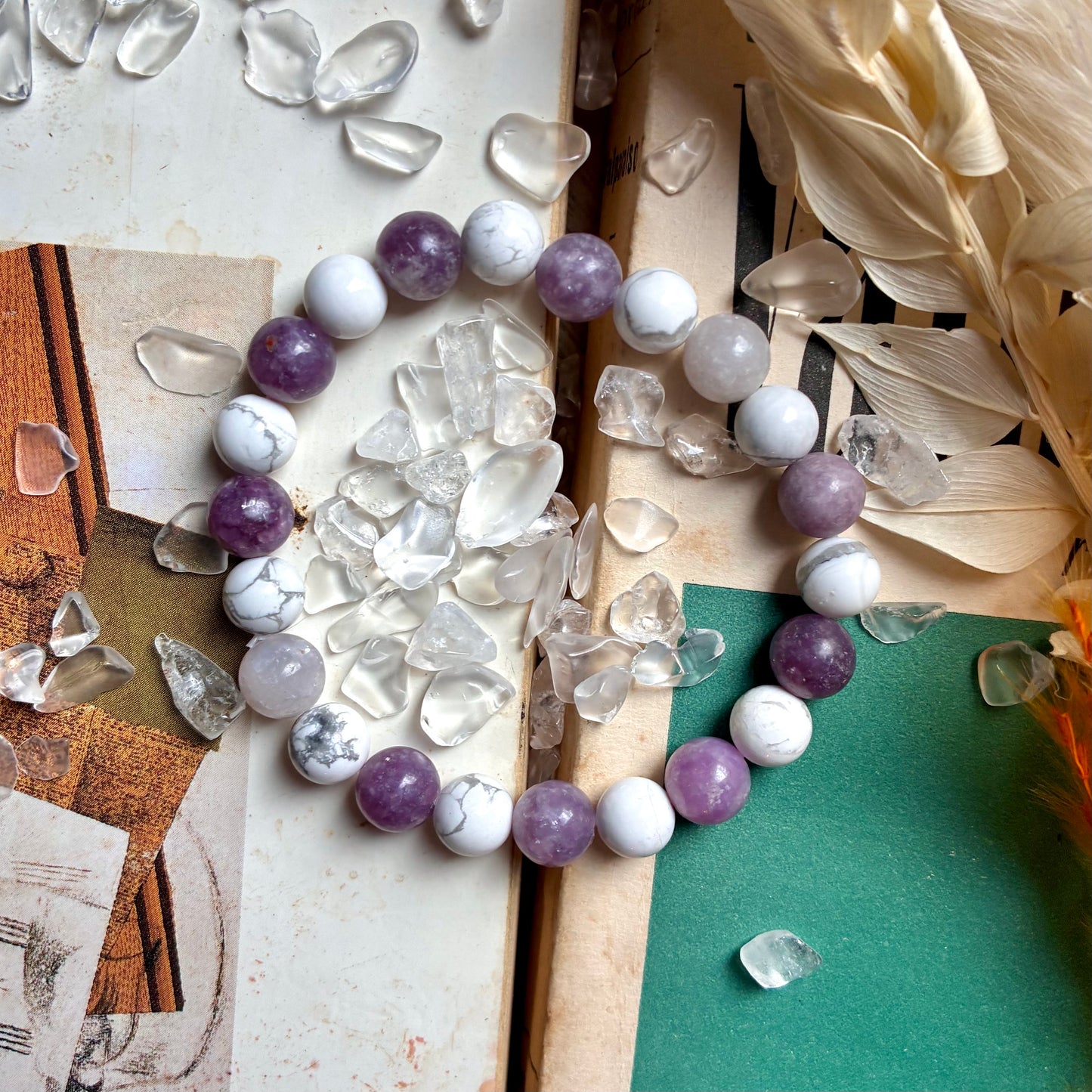 Howlite et Lépidolite" Calme  "