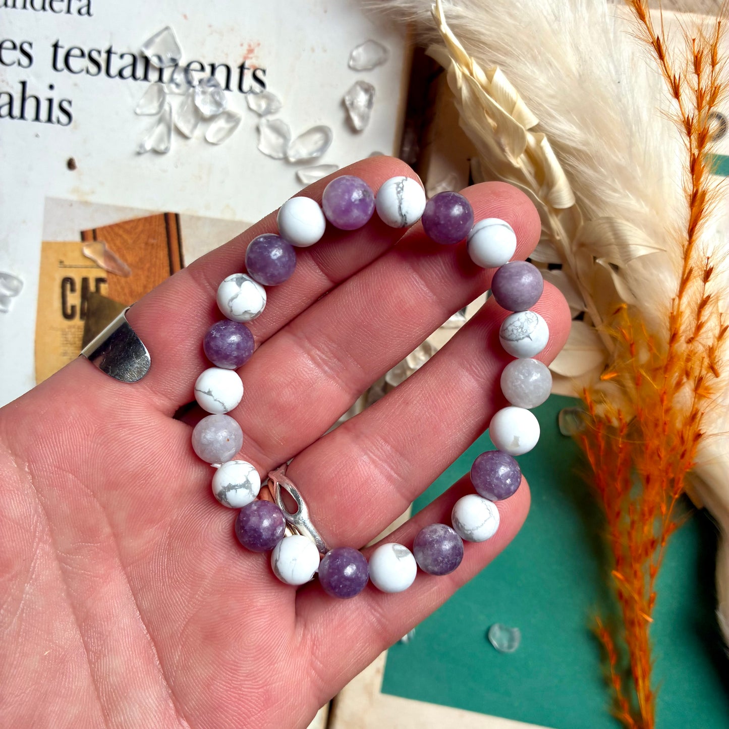 Howlite et Lépidolite" Calme  "
