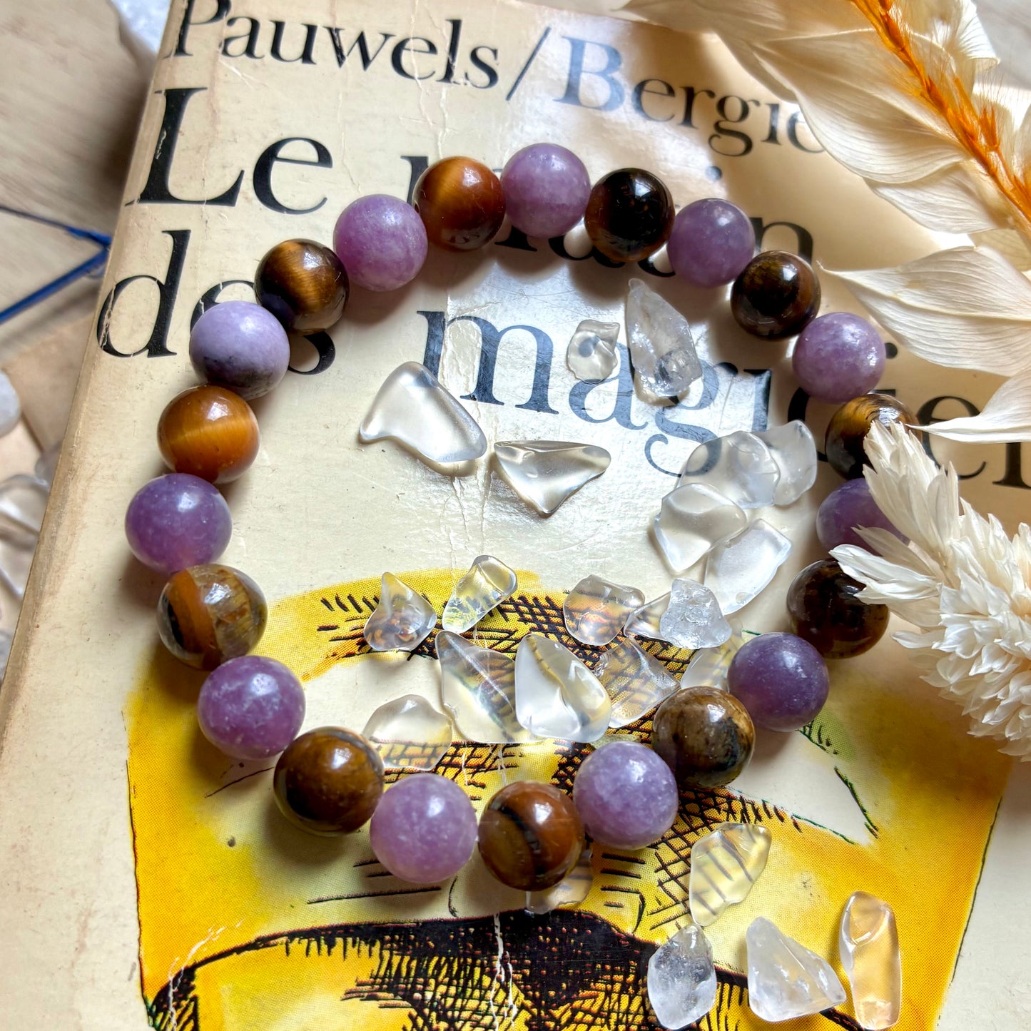 Oeil de tigre et Lépidolite « protection et bonne humeur »