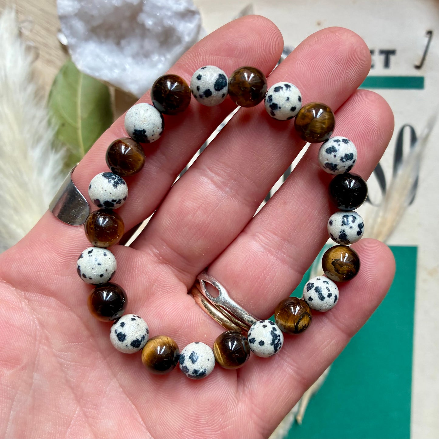 Oeil de tigre et Jaspe Dalmatien « protection et créativité »