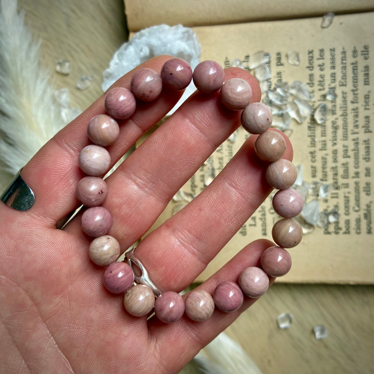 Hématite et Rhodonite " Apaisement et Amour "