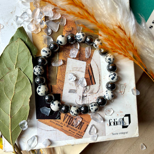  Hématite et Jaspe Dalmatien « calme et concentration»