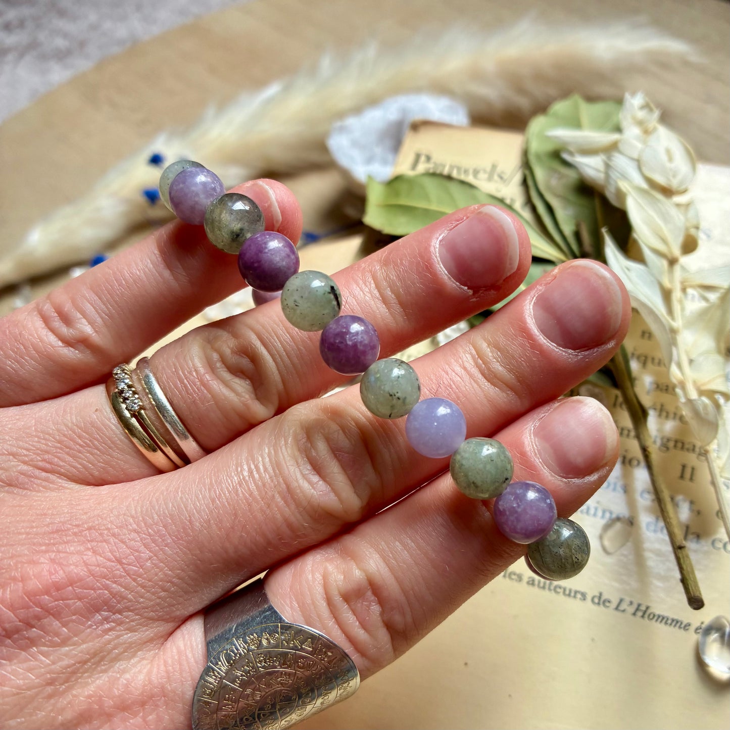 Labradorite et Lépidolite « protection et spiritualité »