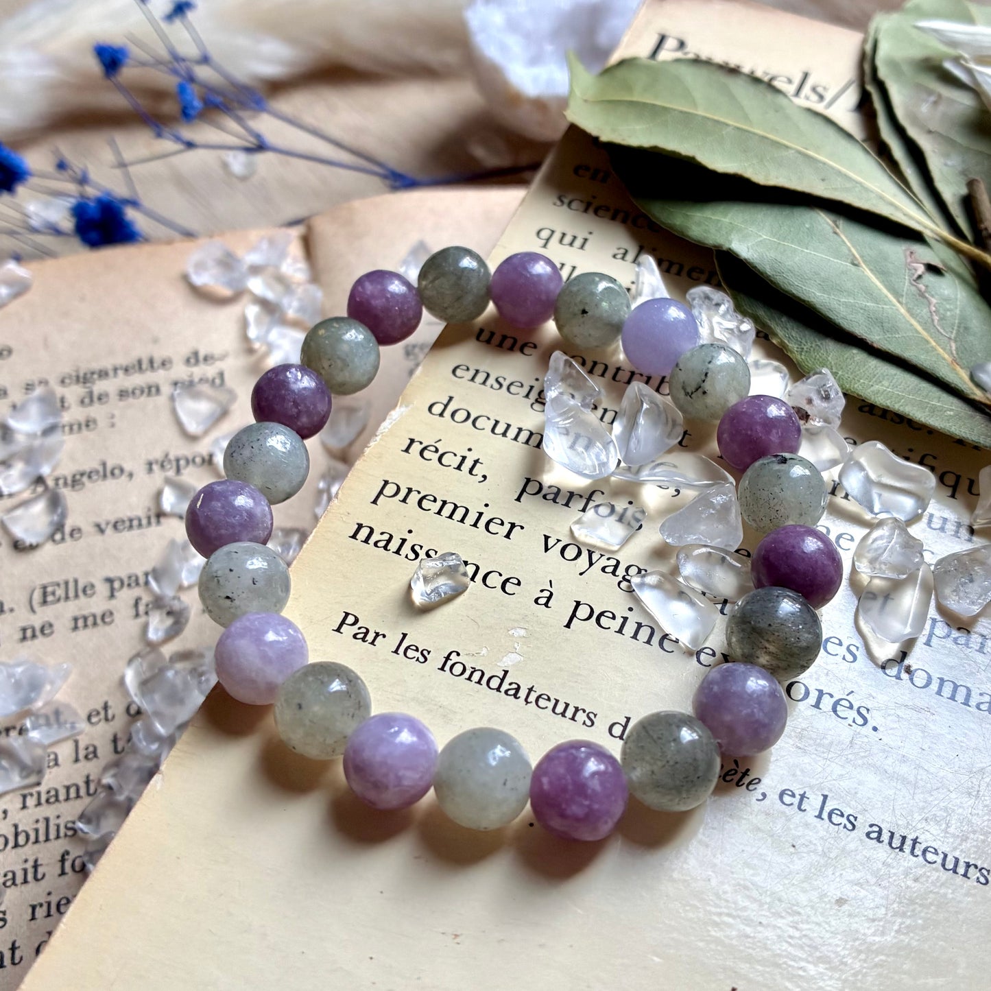 Labradorite et Lépidolite « protection et spiritualité »