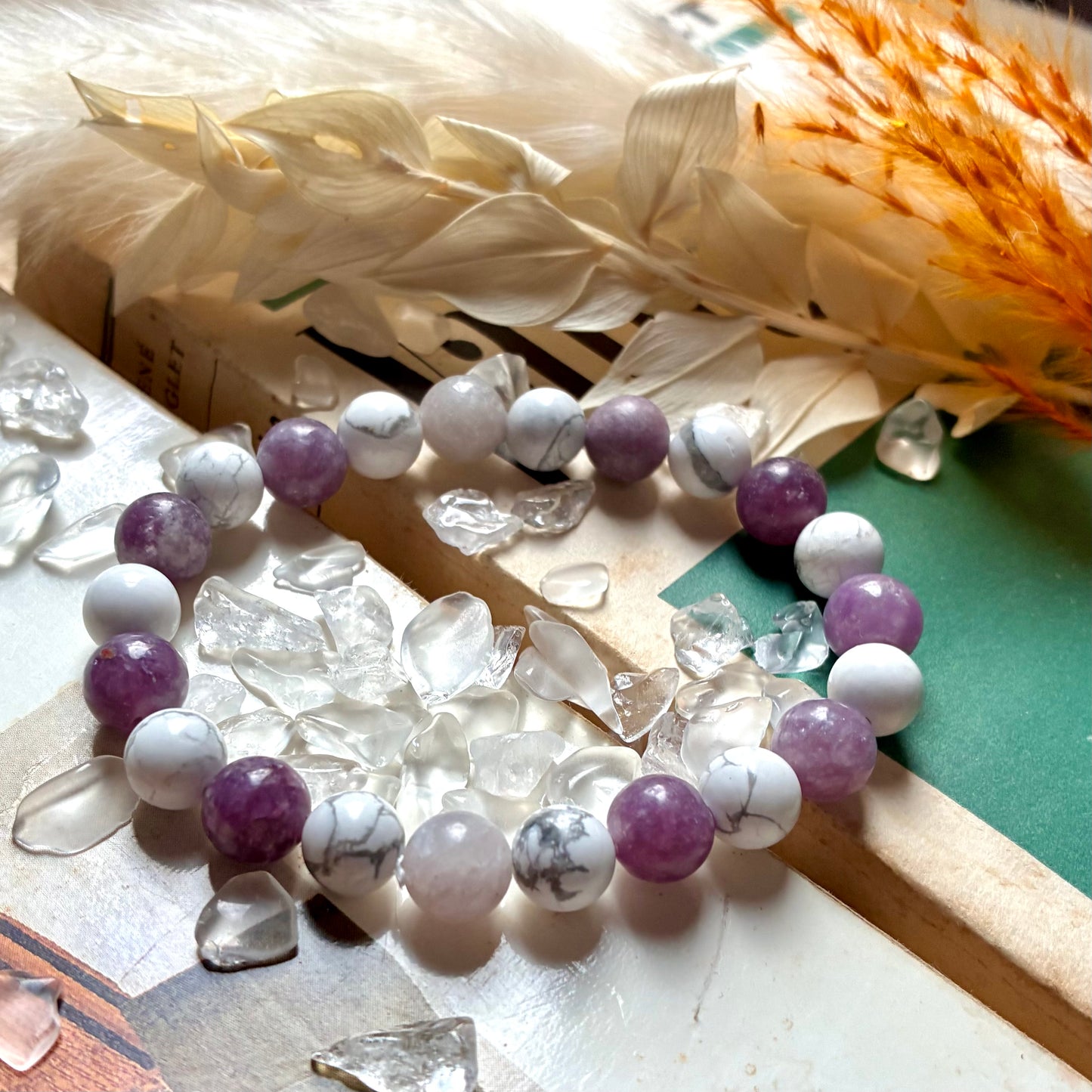 Howlite et Lépidolite" Calme  "