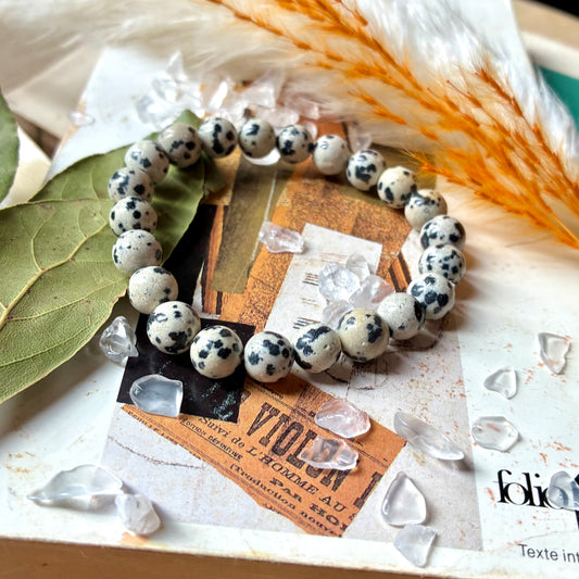 Bracelet Jaspe Dalmatien
