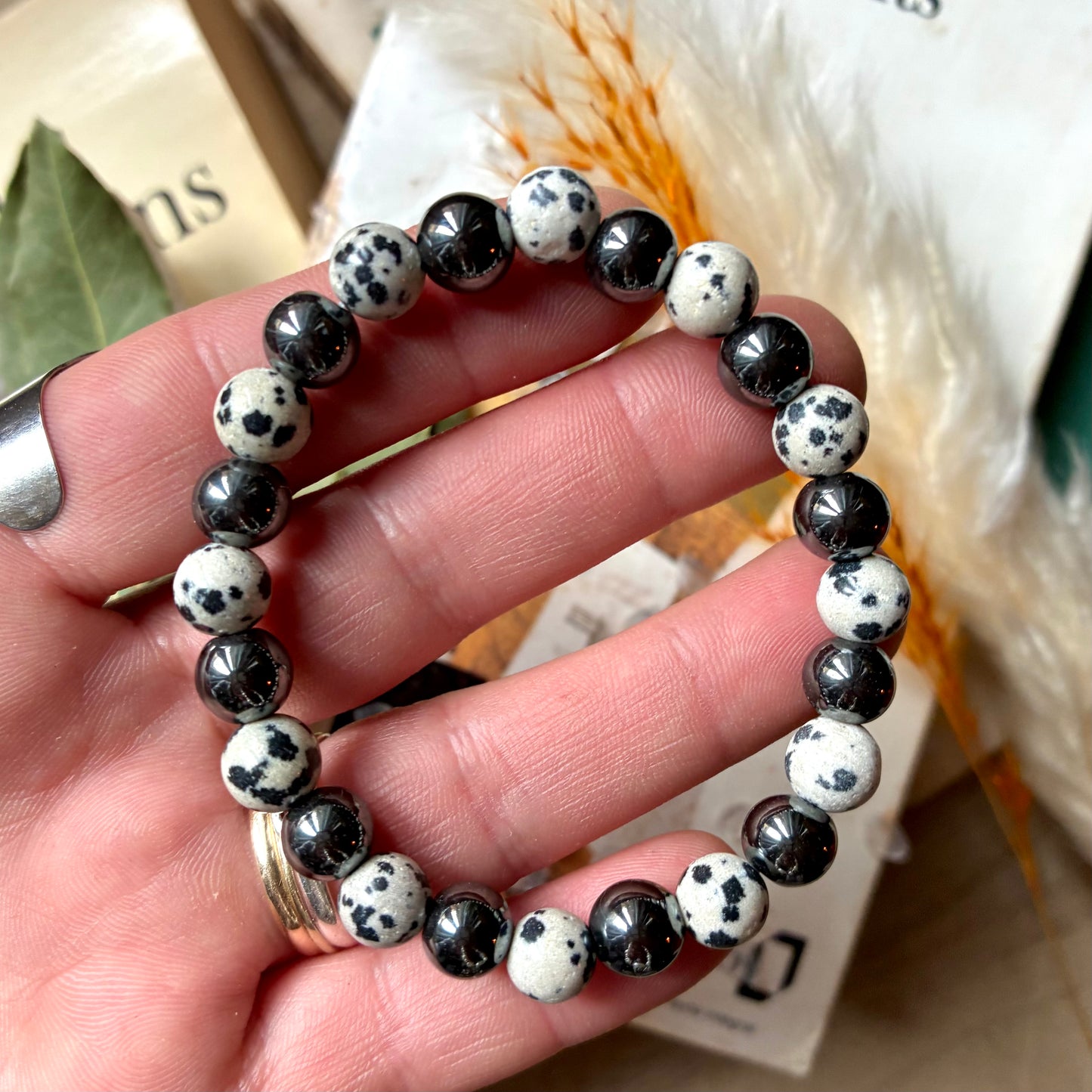  Hématite et Jaspe Dalmatien « calme et concentration»