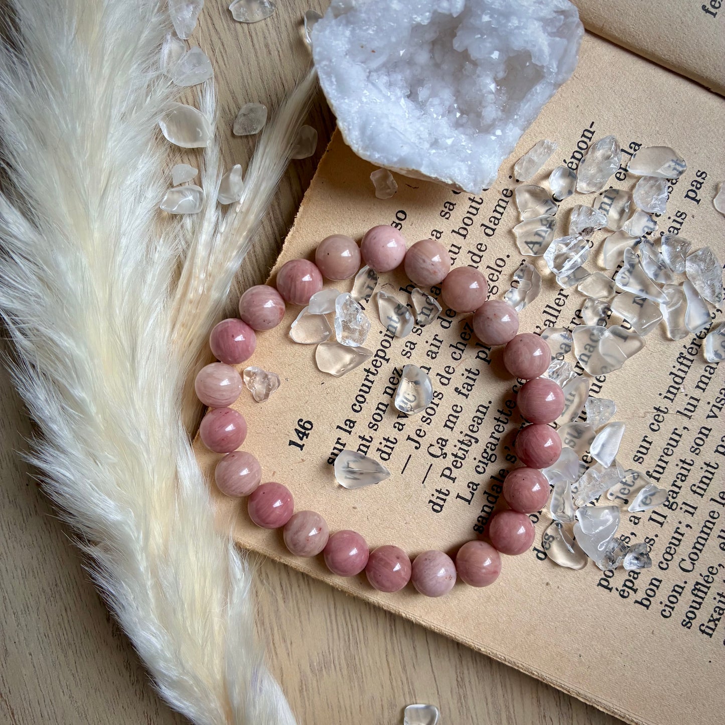 Hématite et Rhodonite " Apaisement et Amour "