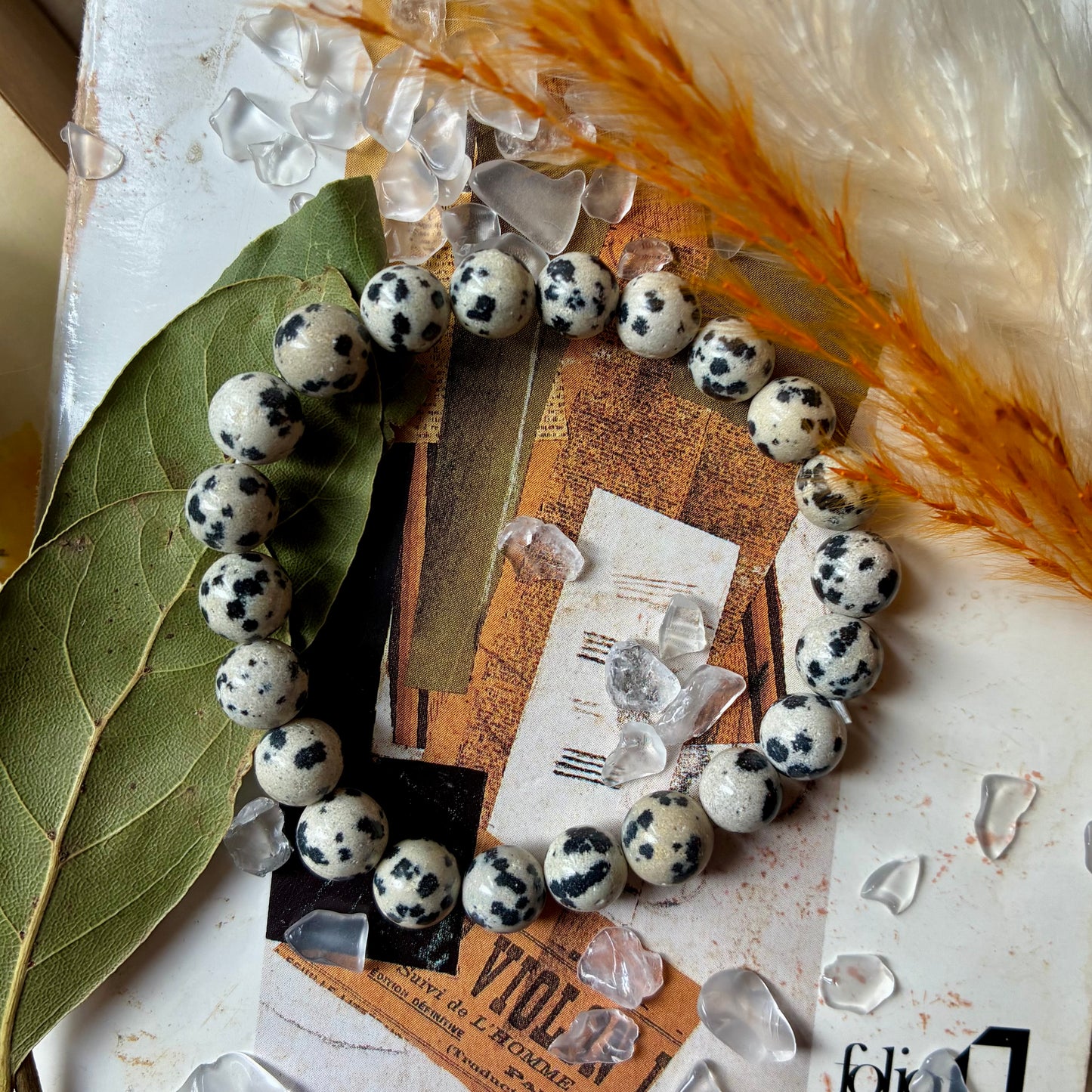 Bracelet Jaspe Dalmatien