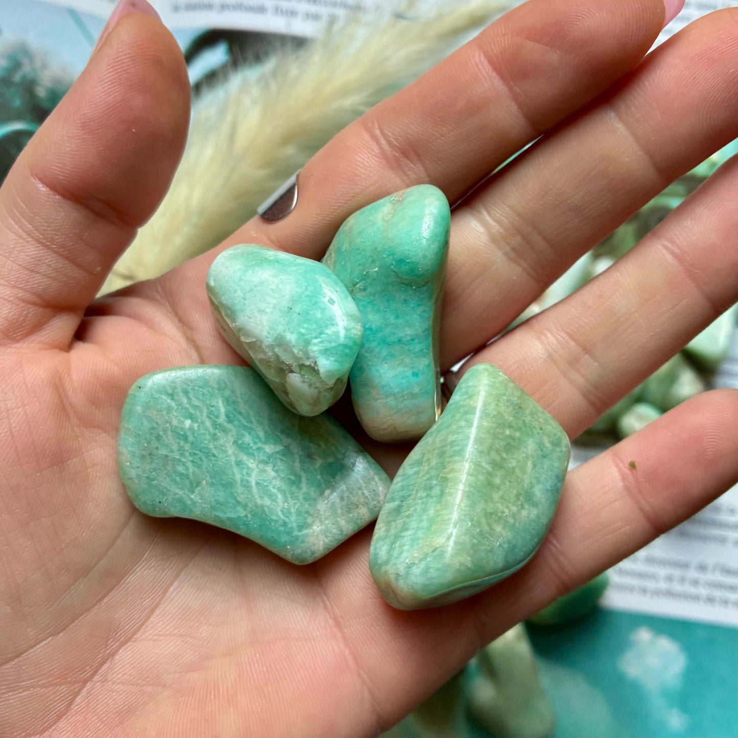 Pierre roulée d'Amazonite