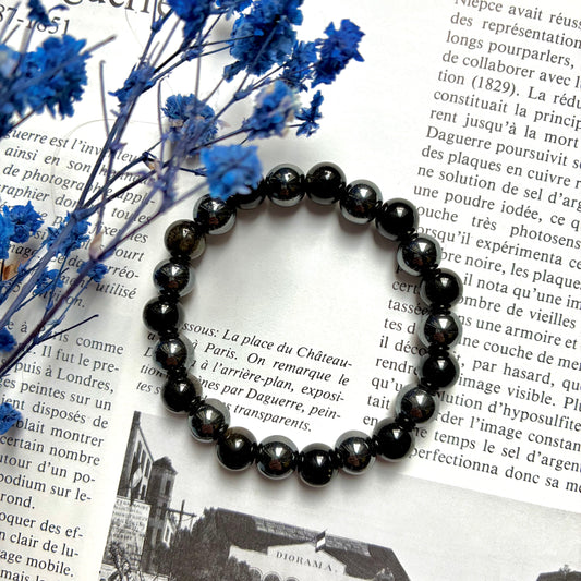 Hématite et Obsidienne dorée " protection "