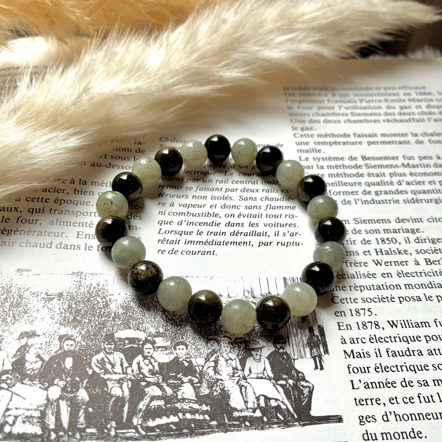 Labradorite et Obsidienne dorée "protection"