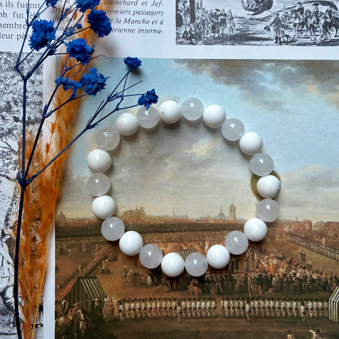 Magnésite et Jade Blanc " lâcher prise "