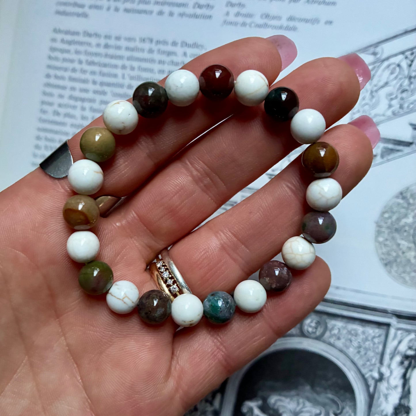 Magnésite et Agate Indienne " stabilité "