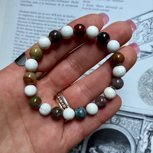 Magnésite et Agate Indienne " stabilité "