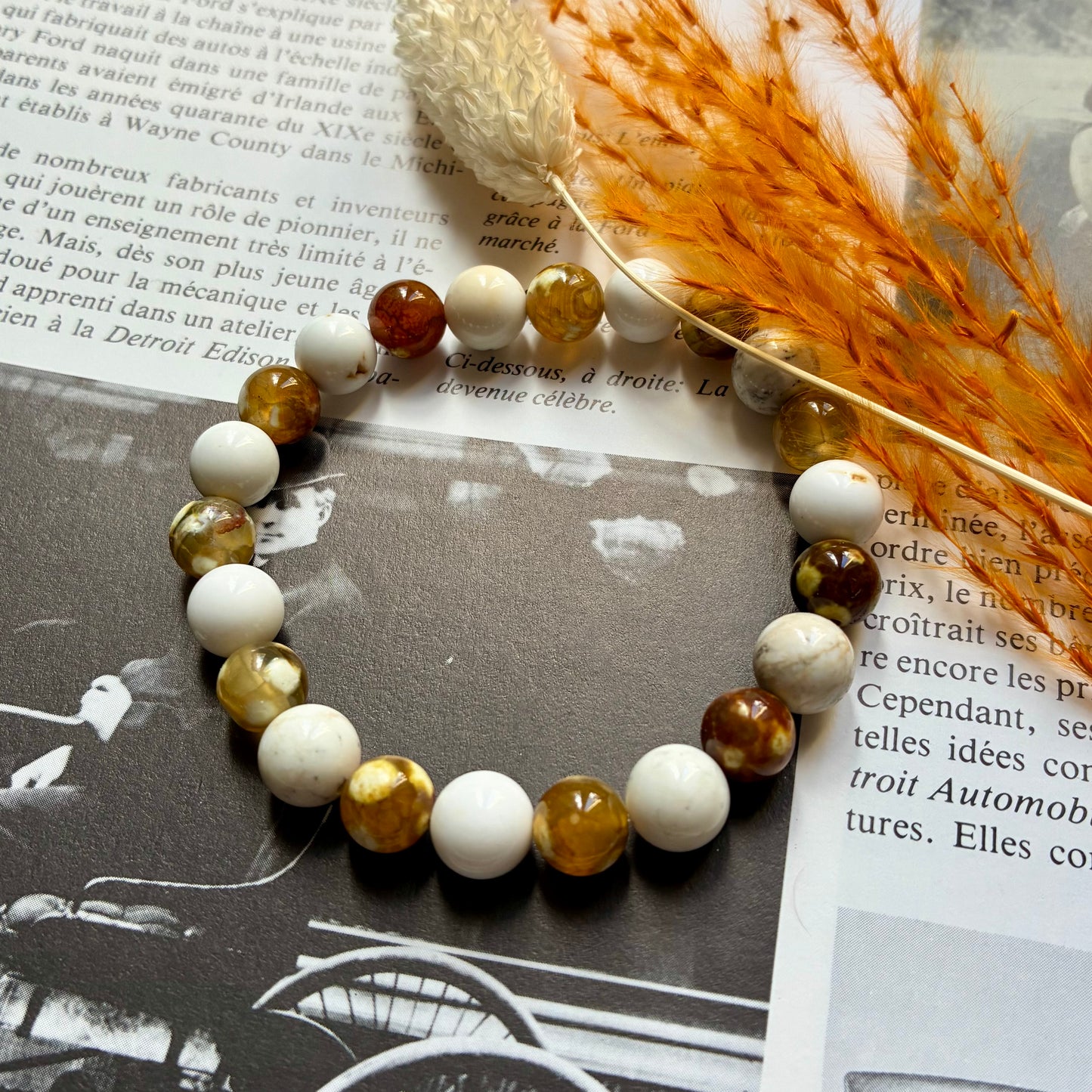 Magnésite et Agate de Feu "Réconfort"