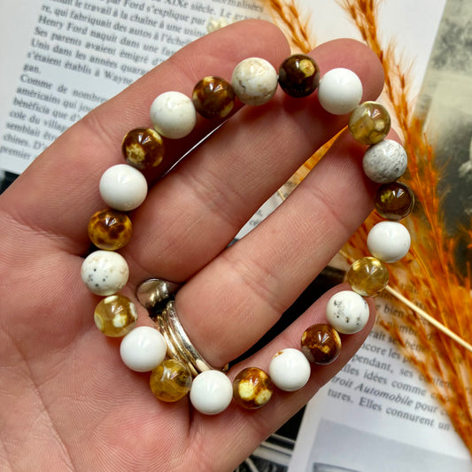 Magnésite et Agate de Feu "Réconfort"