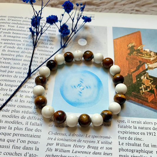 Magnésite et Oeil de tigre "Confiance"