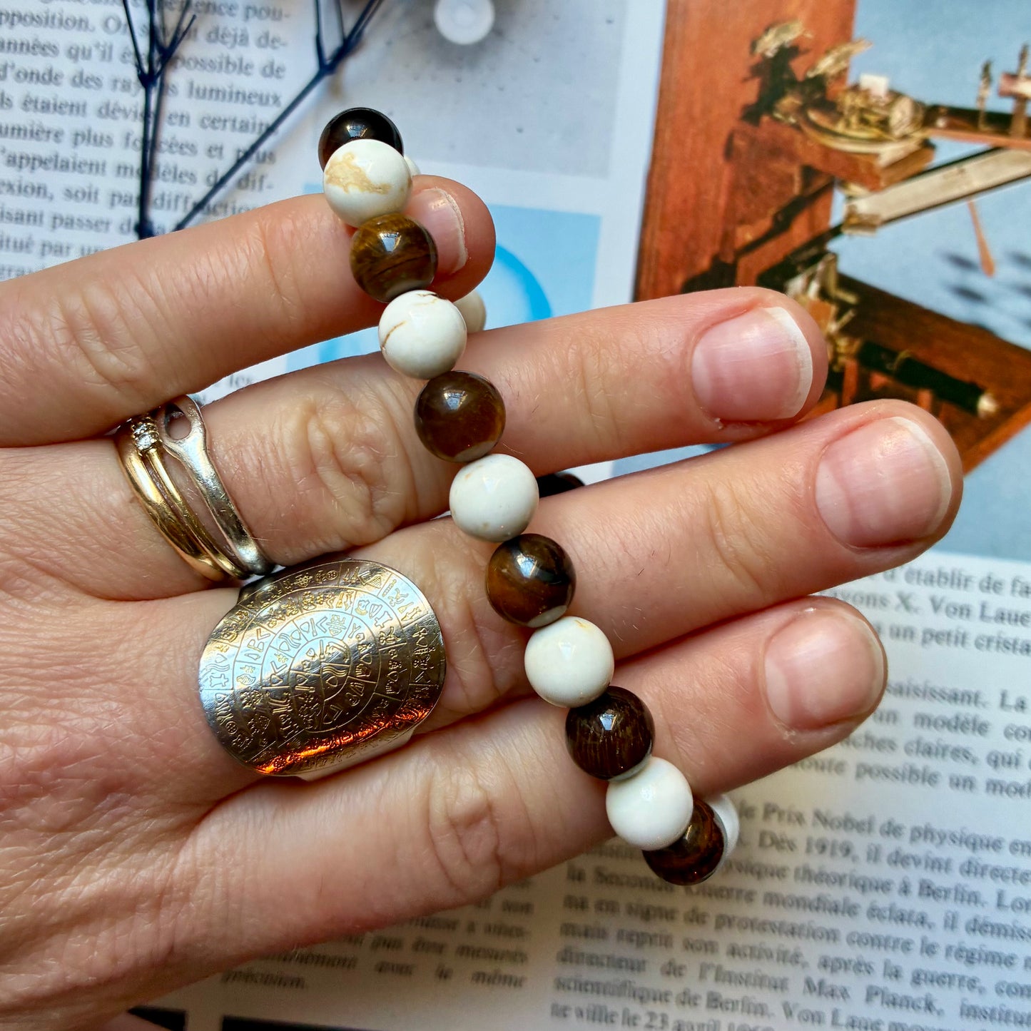 Magnésite et Oeil de tigre "Confiance"