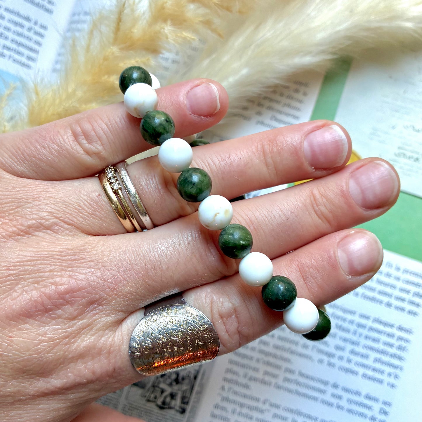 Magnésite et Jade Vert " detox "