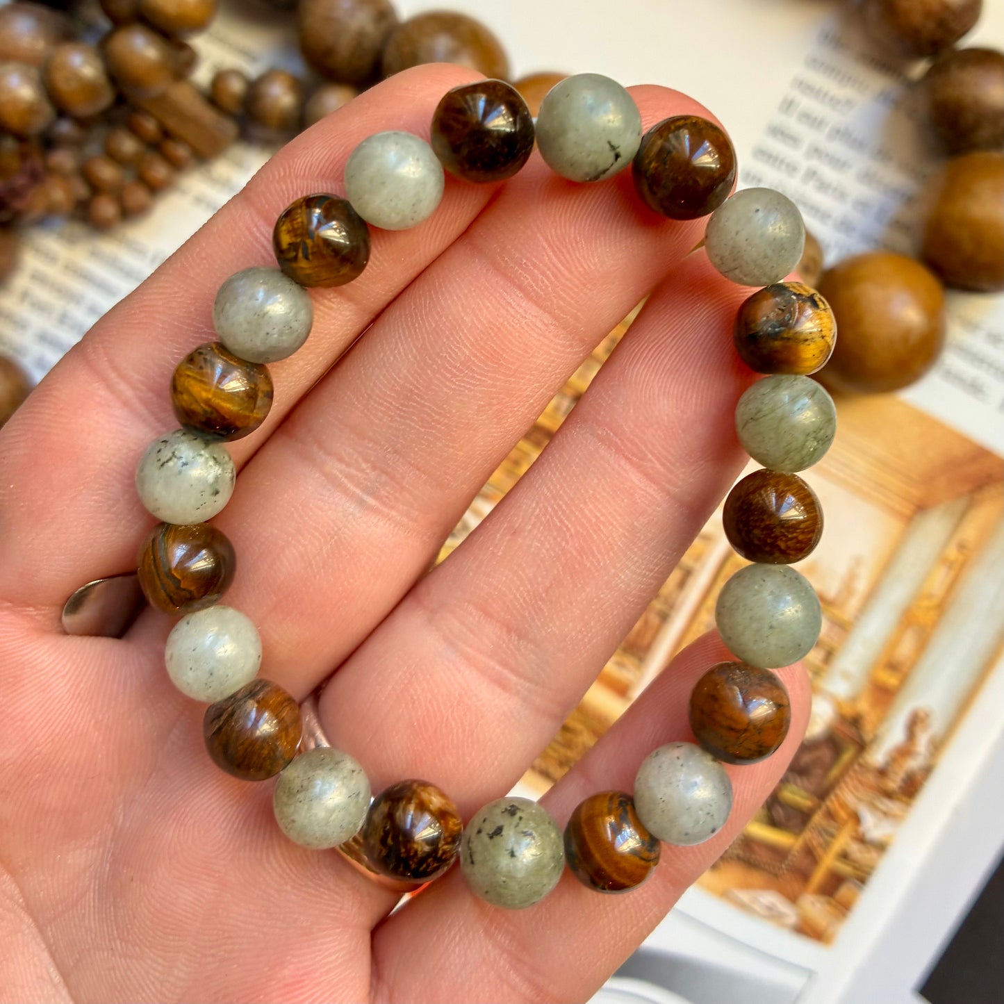 Labradorite et Oeil de tigre