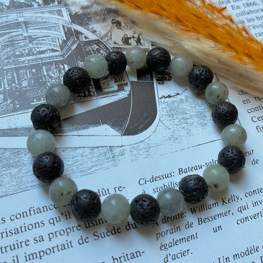 Labradorite et Pierre de lave