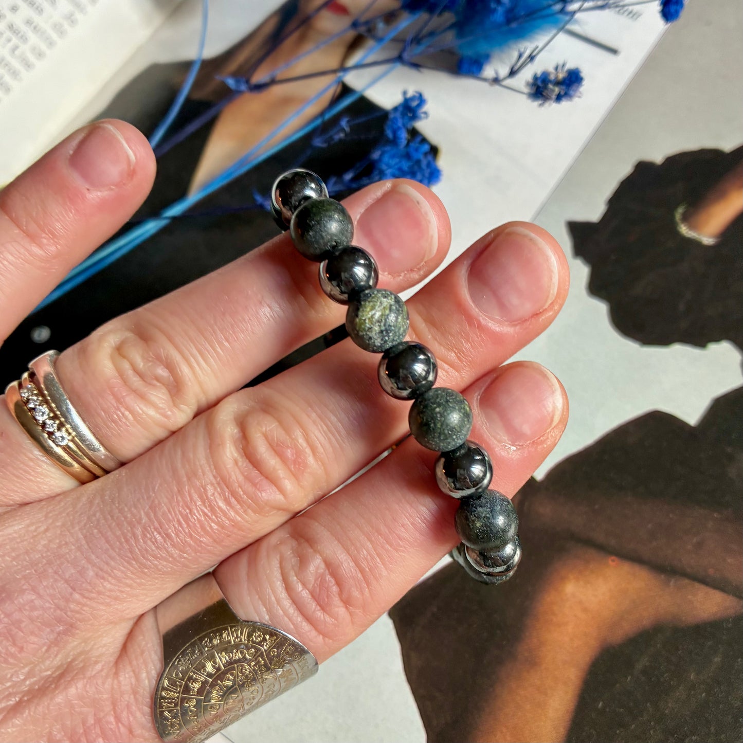 Hématite & Serpentine " Longévité "
